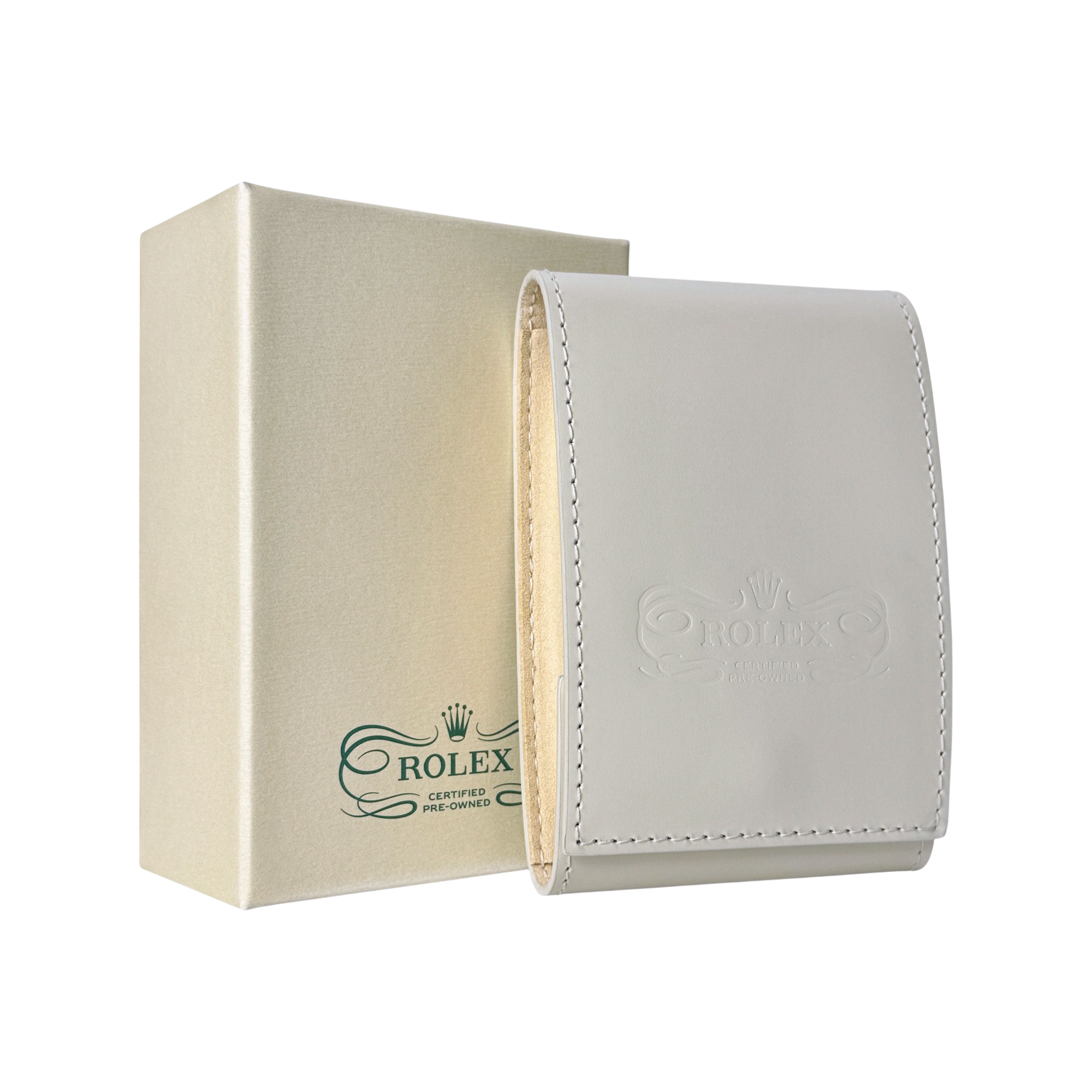 Rolex Certified pre-owned Uhrenetui Reiseetui Reisebox Etui Beige mit Umkarton