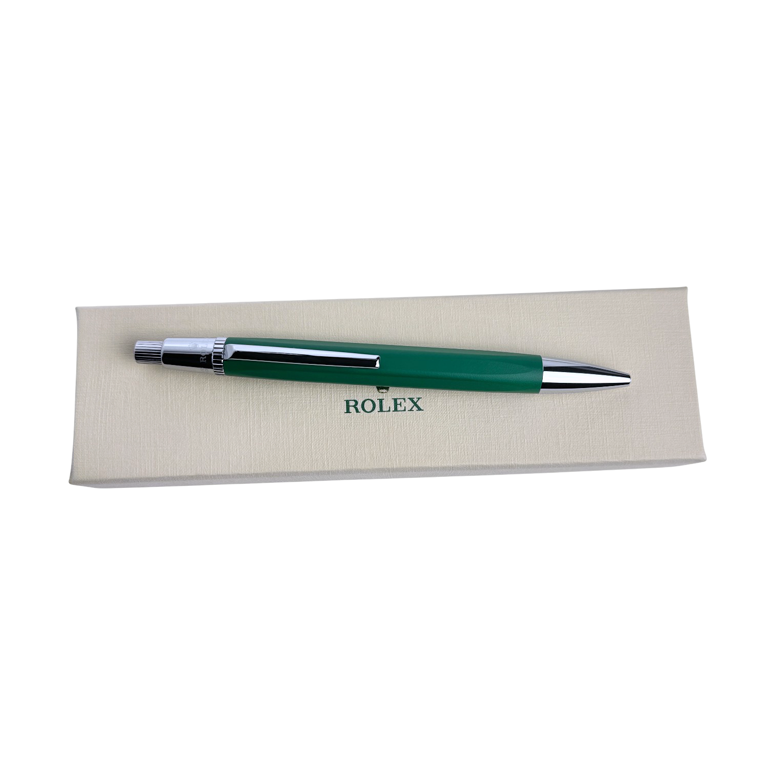 Rolex ballpoint pen, green, silver
