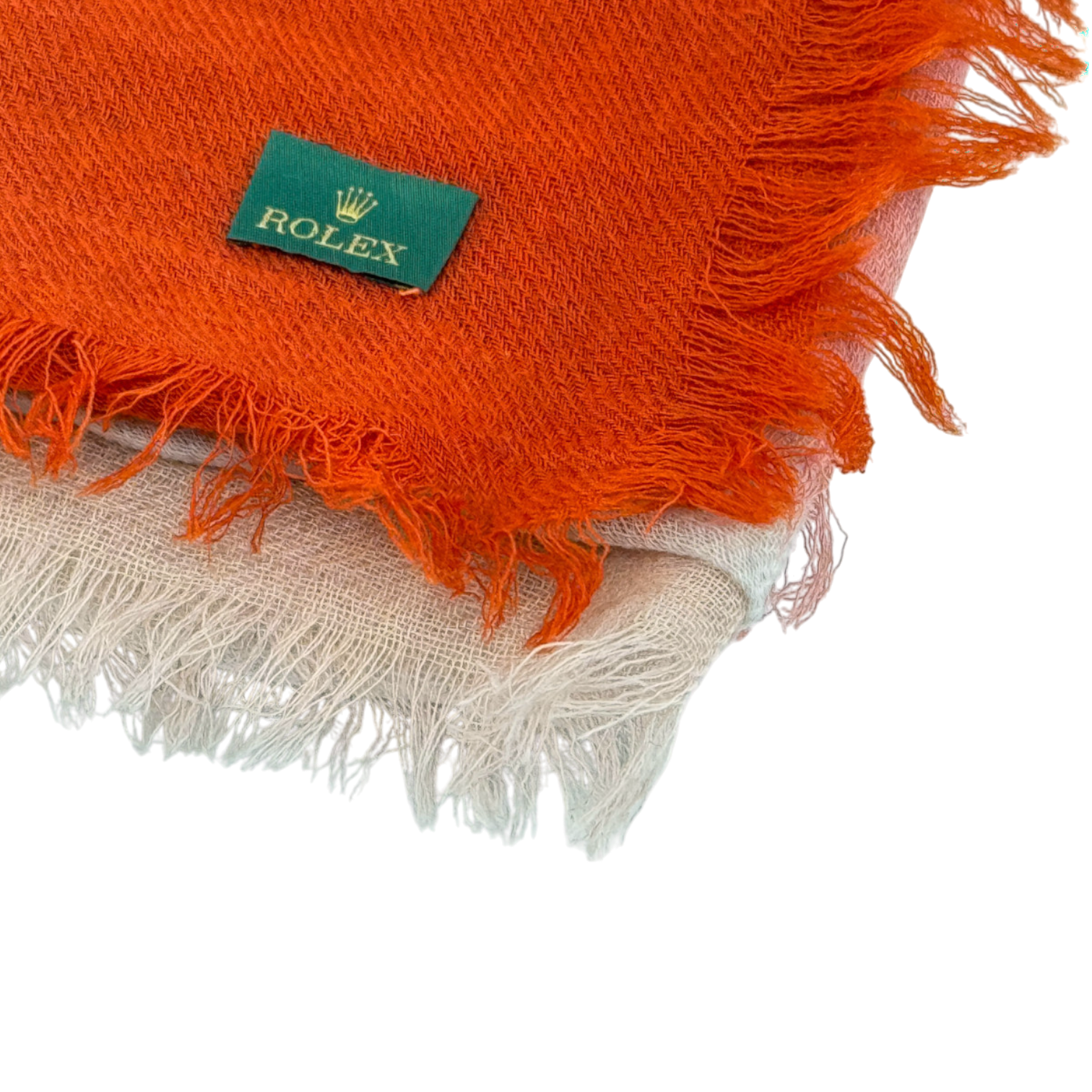 Rolex Schal Tuch Halstuch Orange 100 % Wolle Unisex scarf orange 100 % wool