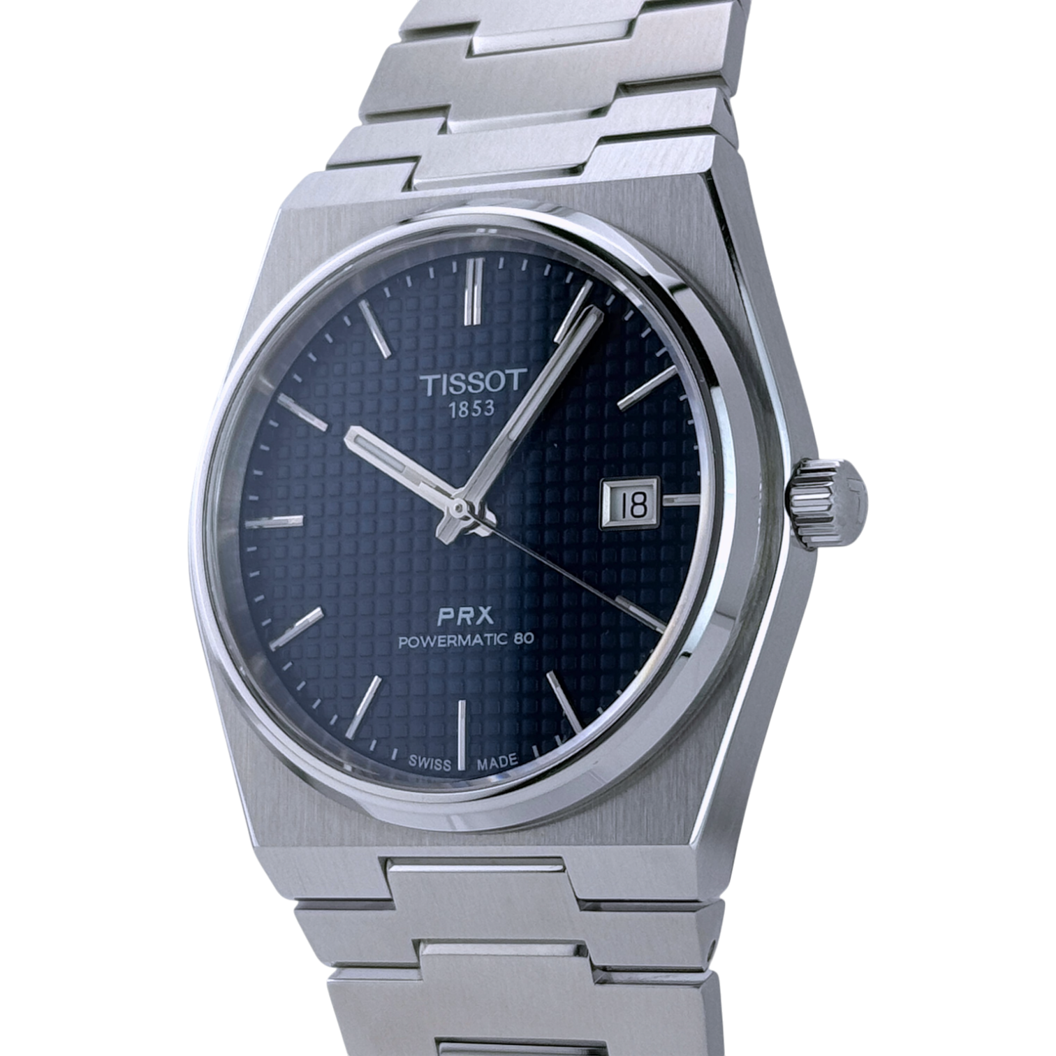 Tissot PRX Powermatic 80 40mm Armbanduhr Automatik Edelstahl Blau T1374071104100