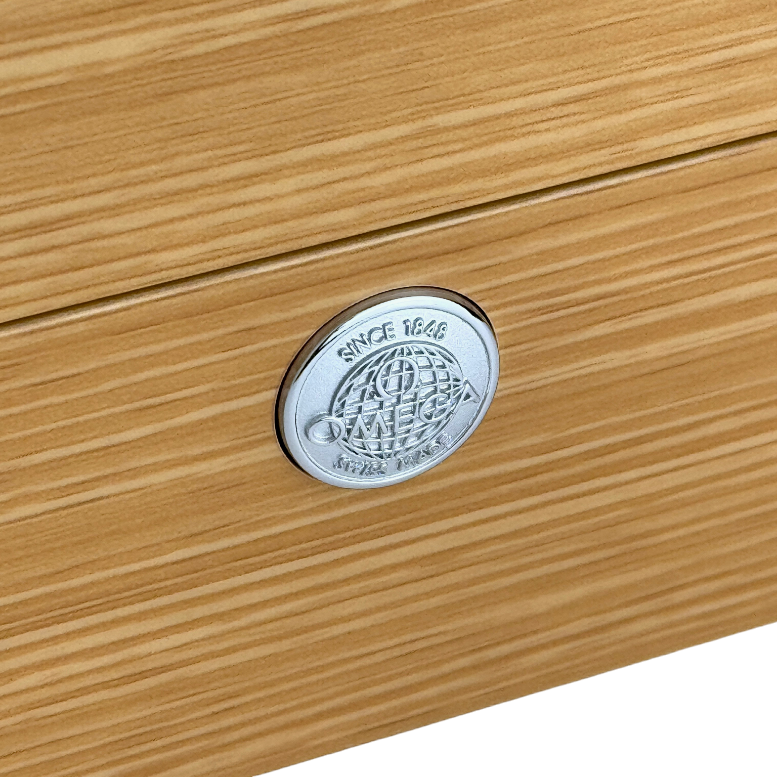 Omega Holz Uhrenbox Box Umkarton Braun wood watch box brown