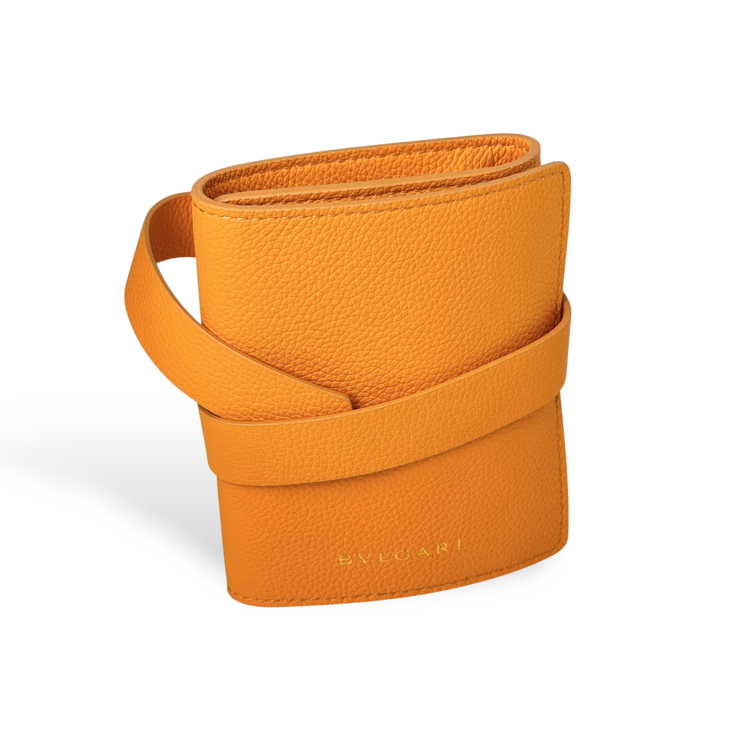 Bvlgari Riemenverschluss Uhrenetui Reiseetui Etui Orange mit Umkarton