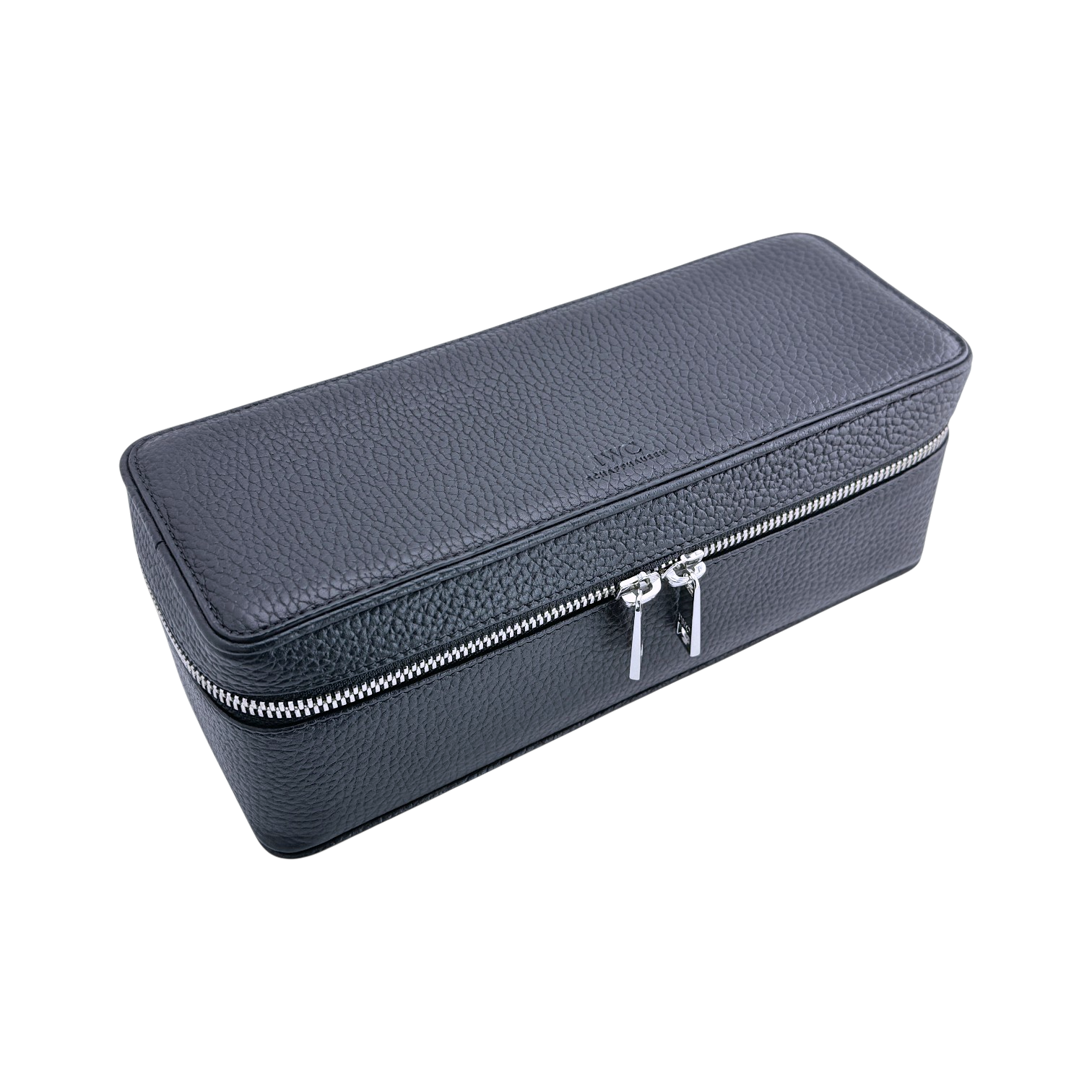 IWC-Schaffhausen 3-er Leder Uhrenetui Etui Reiseetui Reisebox Schwarz