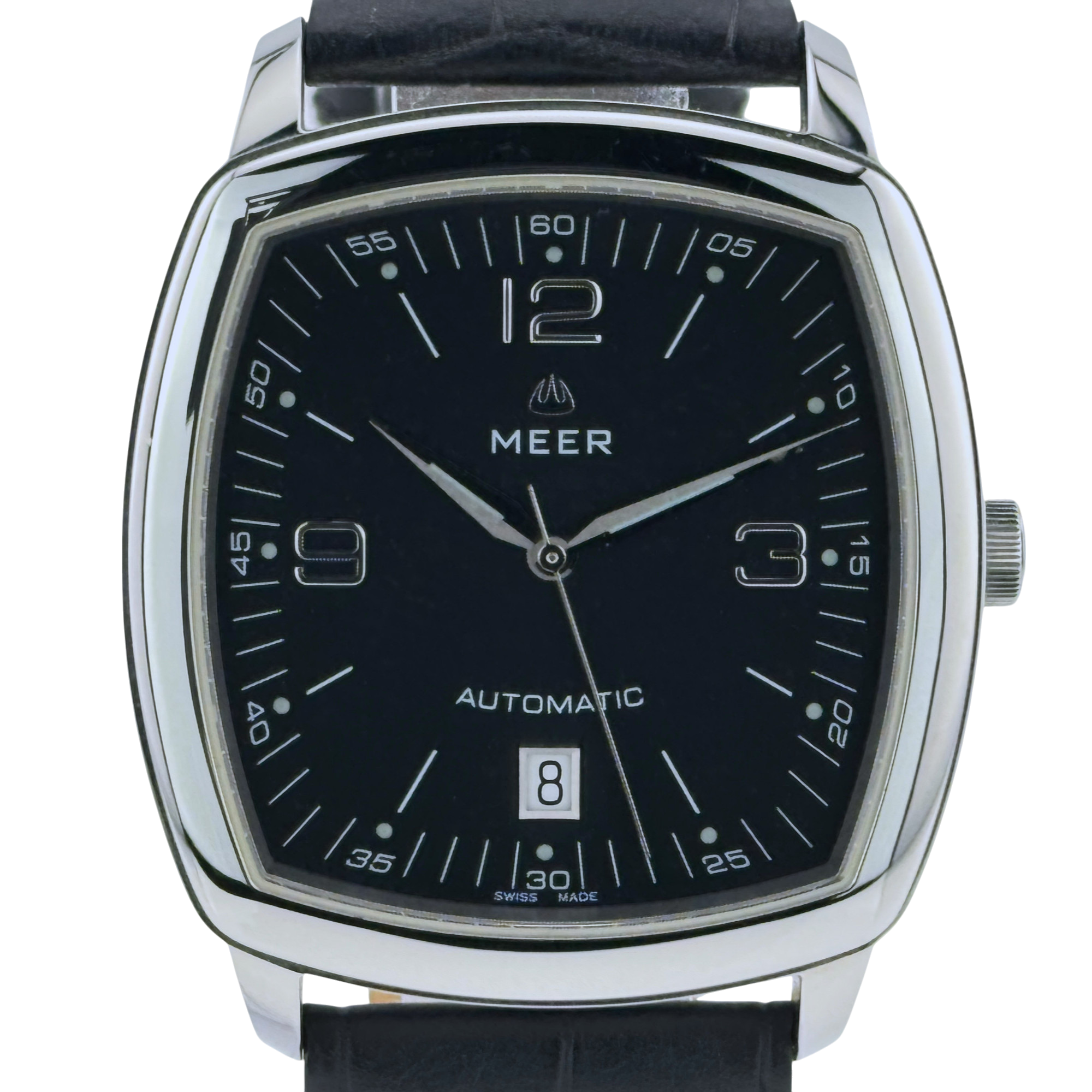 Meer Tarsis Automatik Herrenuhr Uhr Edelstahl Schwarz 38 mm