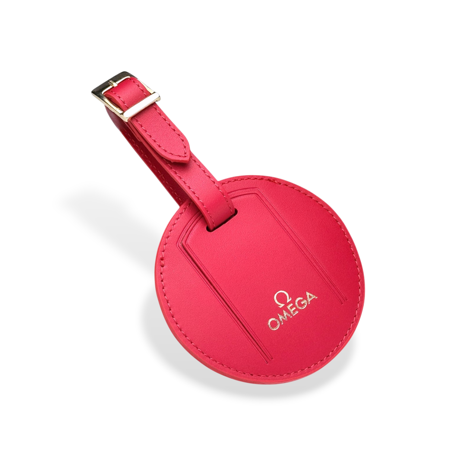 Omega Kofferanhänger Adressanhänger Namensschild für Koffer Rot