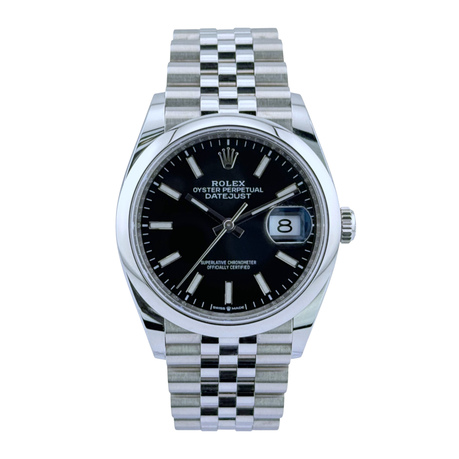 Rolex Oyster Datejust 36 Jubilee Schwarz Black Dial Herrenuhr Automatik 126200
