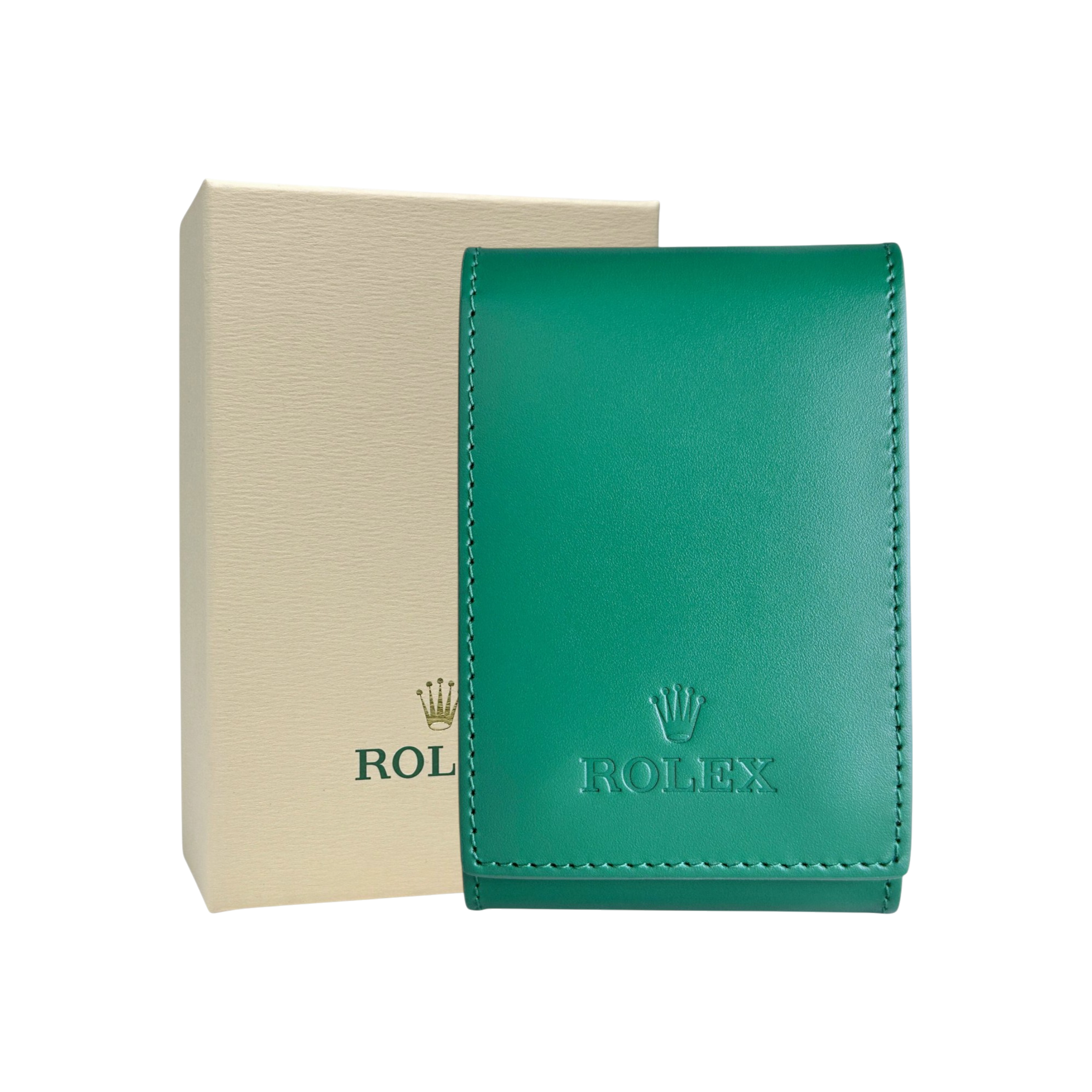 Rolex Uhrenetui Reiseetui Reisebox Etui Grün mit Umkarton