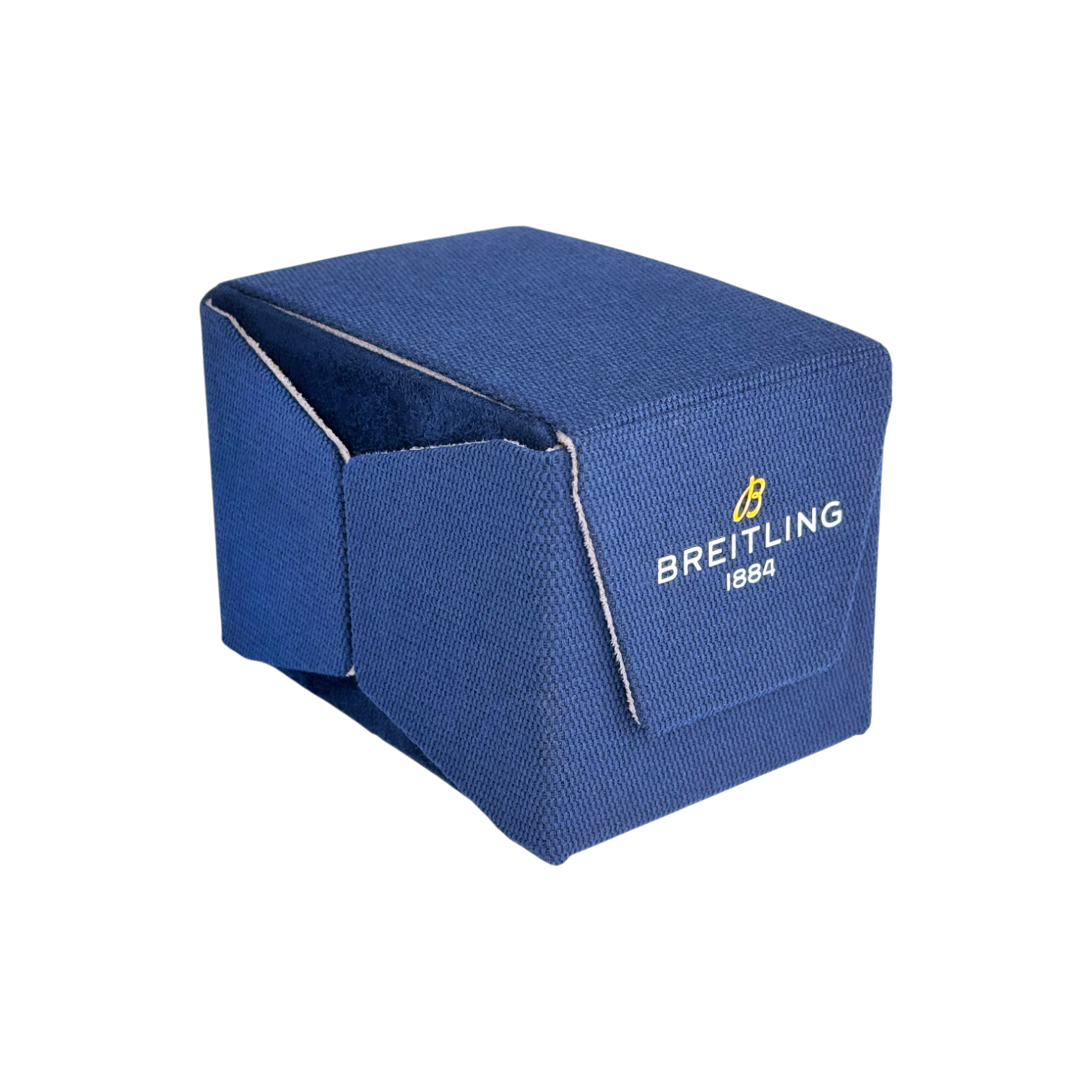 Breitling Box Uhrenbox Karton Reisebox Blau, Beige
