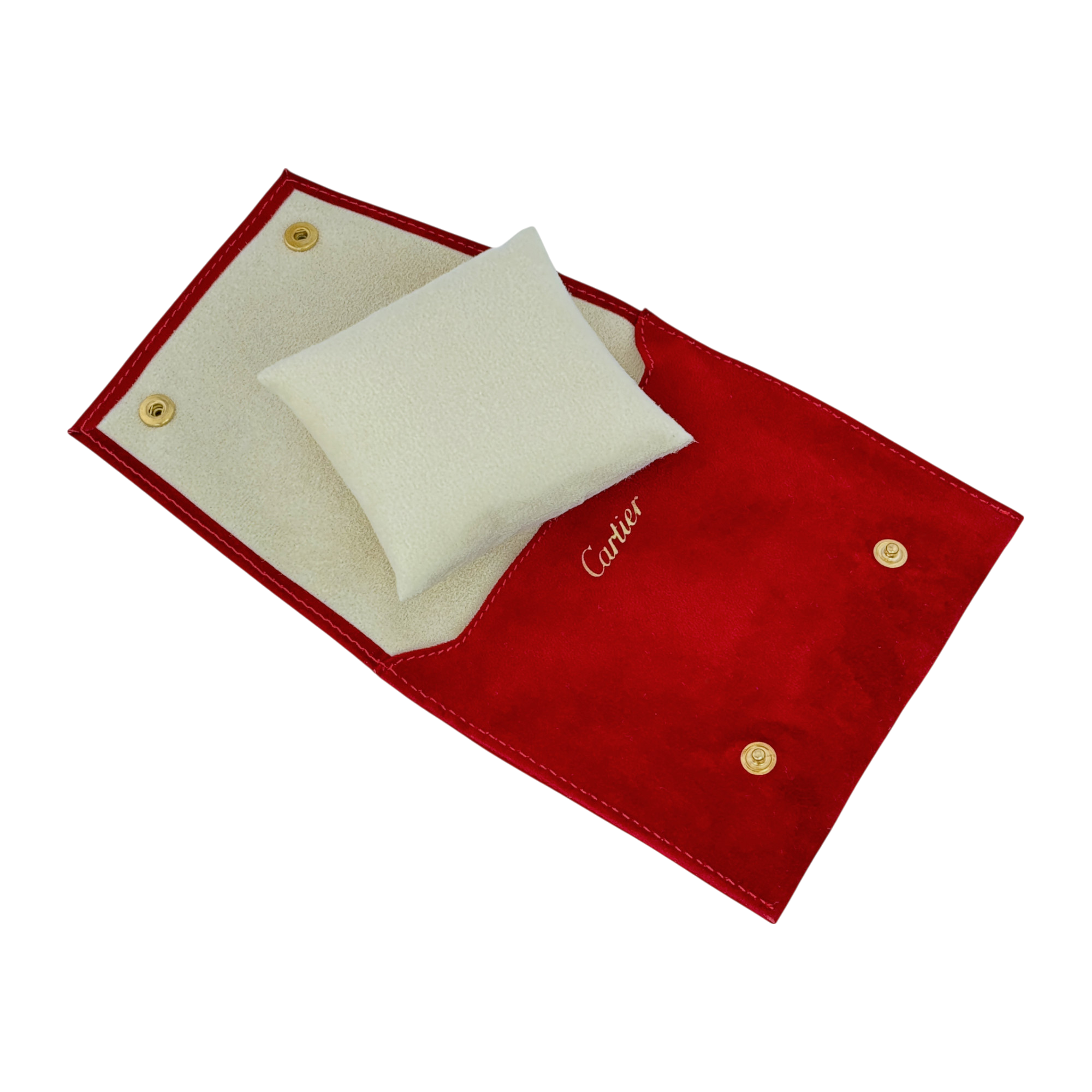 Cartier Uhrenetui Stoffetui Reiseetui Etui Rot service travel case pouch red