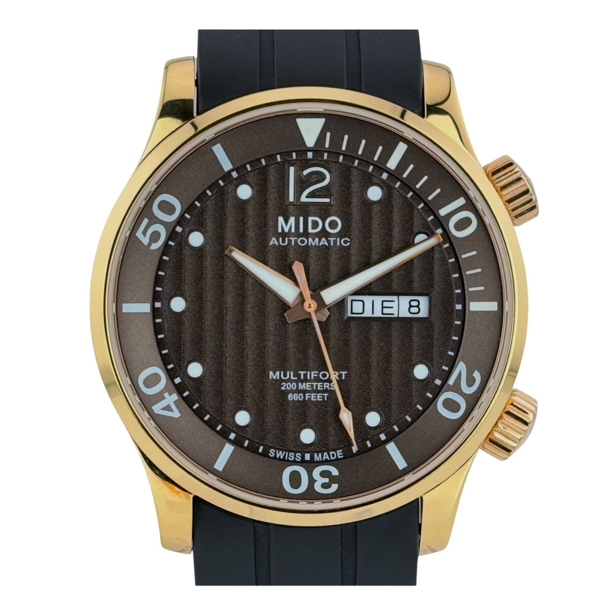 Mido Multifort 42 mm Herrenuhr Uhr Automatik Edelstahl Gold watch Ref. M005930 A