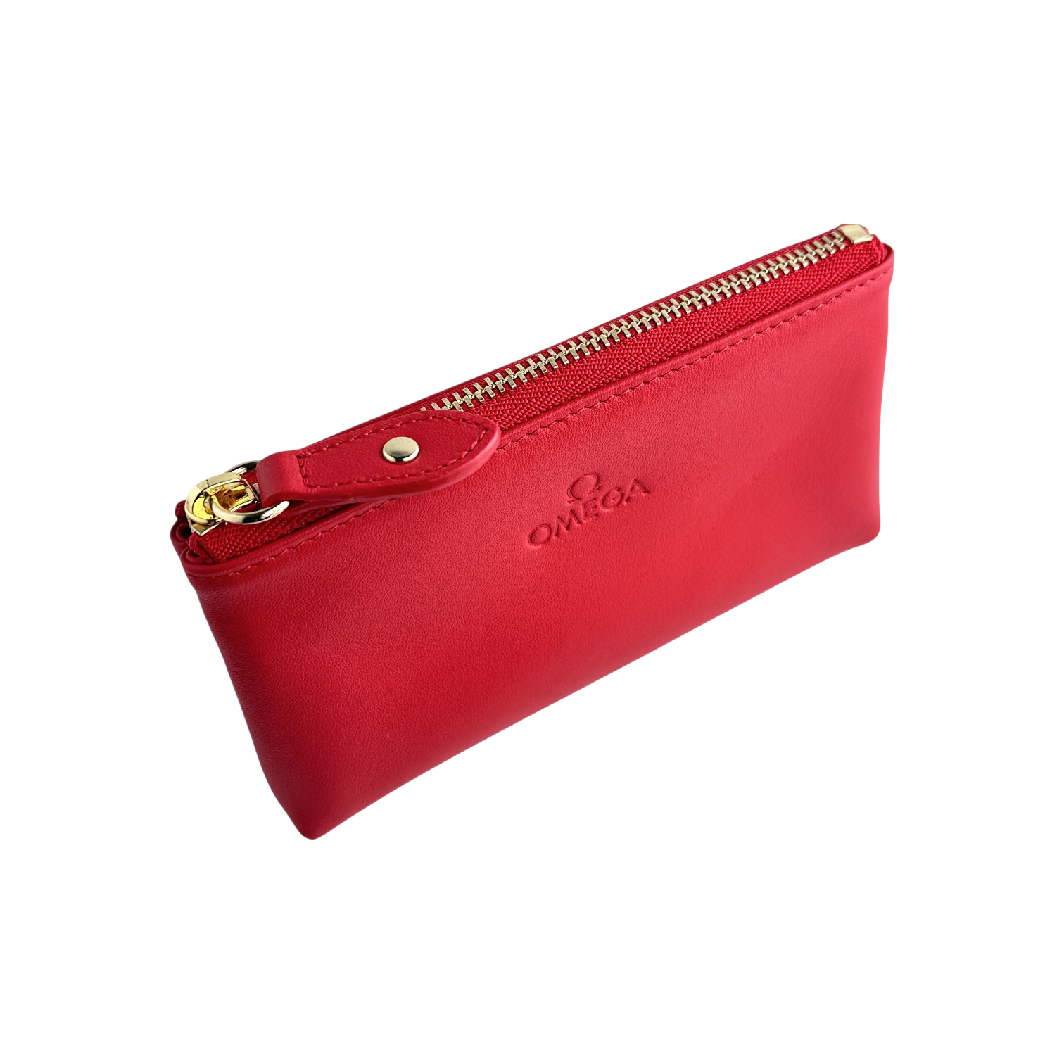 Omega Portemonnaie Brieftasche Geldbeutel Etui Rot wallet red