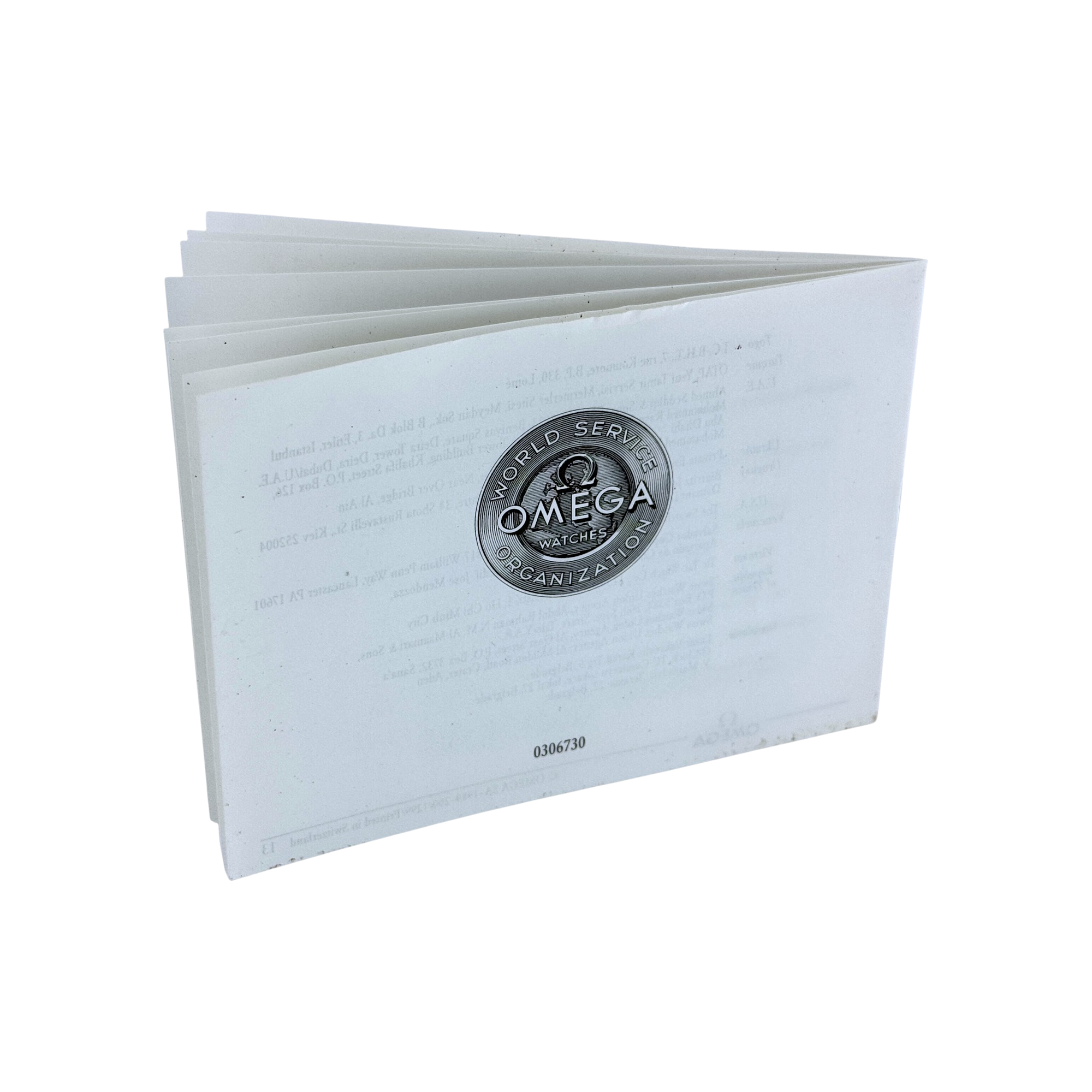 Omega weltweites Service Center Netzwerk Handbuch Ref. 0306730