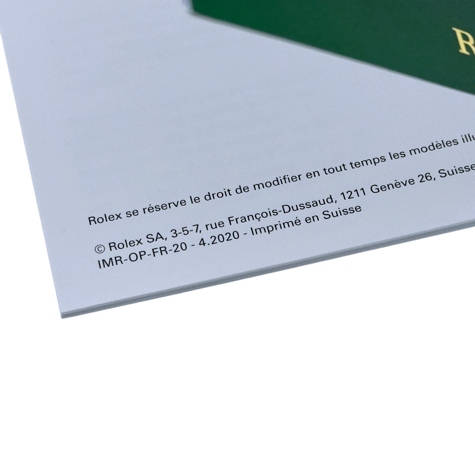 Rolex Oyster Perpetual Date Handbuch booklet Französisch IMR-OP-FR-20 - 4.2020