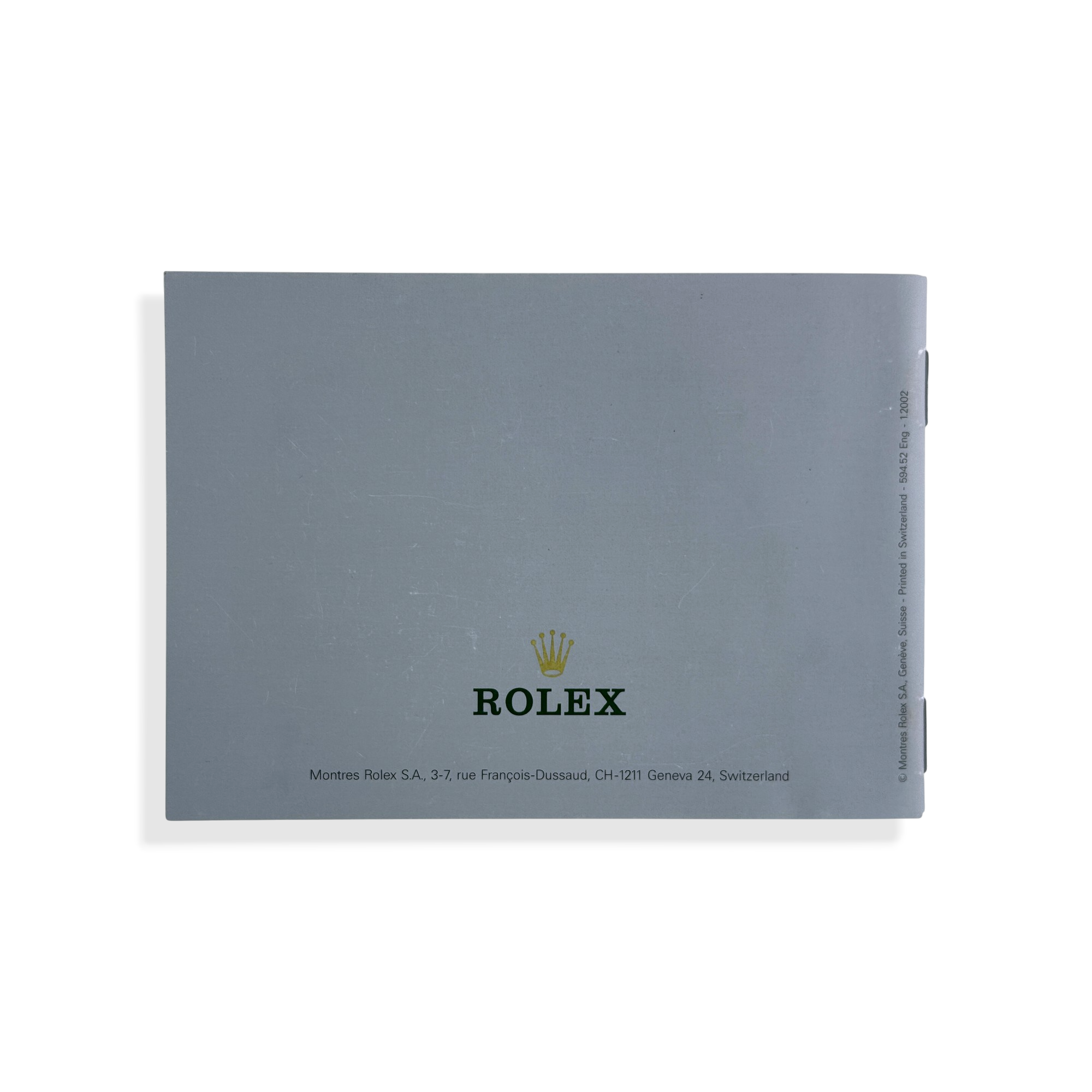 Rolex Submariner Handbuch booklet Englisch Ref. 594.52 Eng - 1.2002