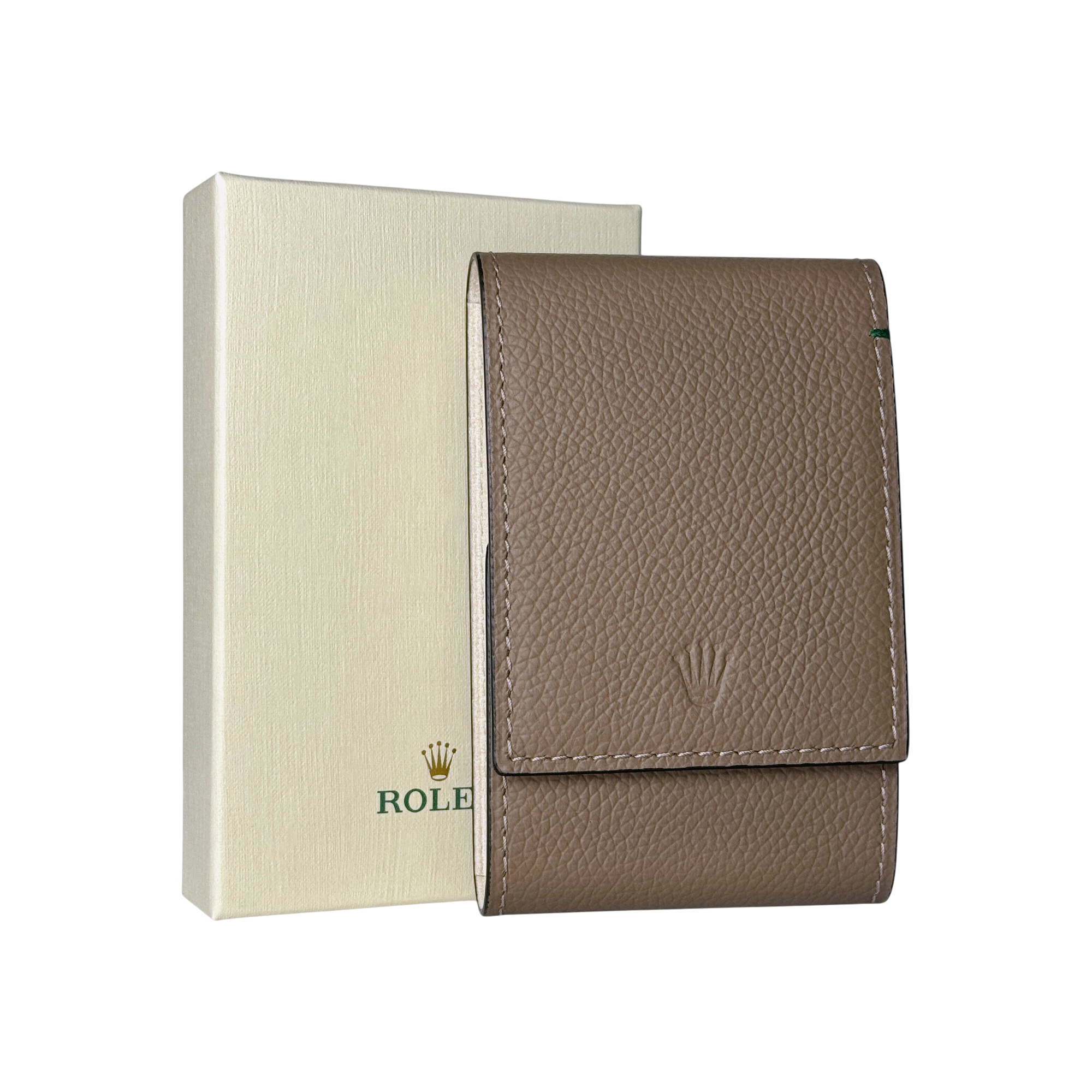 Rolex Uhrenetui Beige mit Umkarton Reiseetui Etui travel pouch