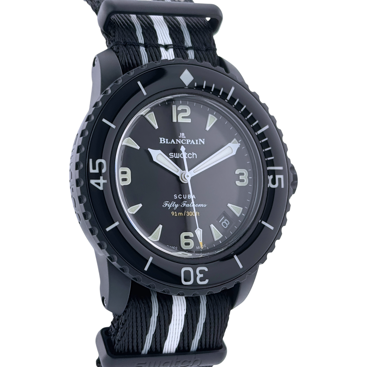 Swatch x Blancpain Scuba Fifty Fathoms Ocean of Storms Armbanduhr SO35B400