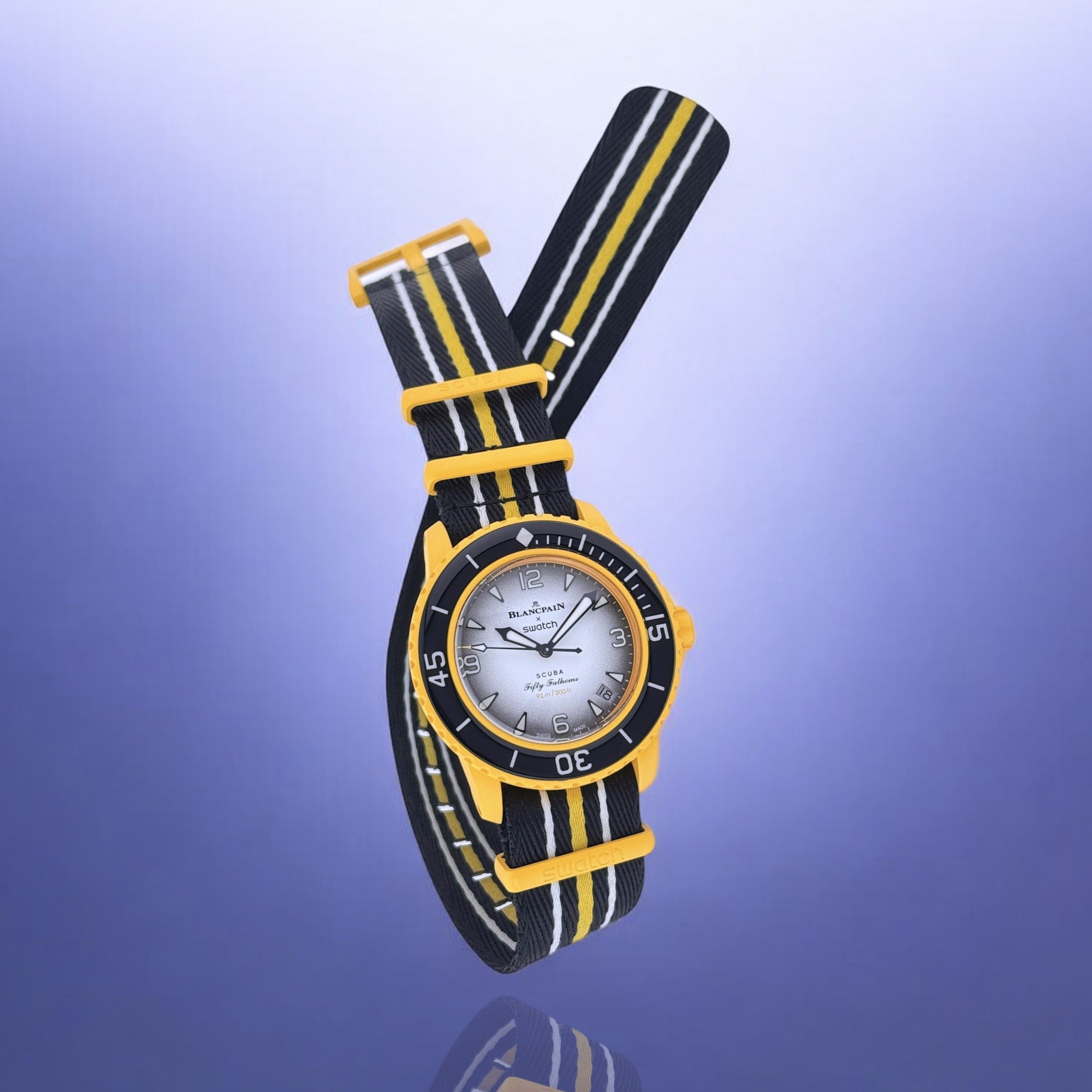 Swatch x Blancpain Scuba Fifty Fathoms Pacific Ocean Armbanduhr SO35P100C