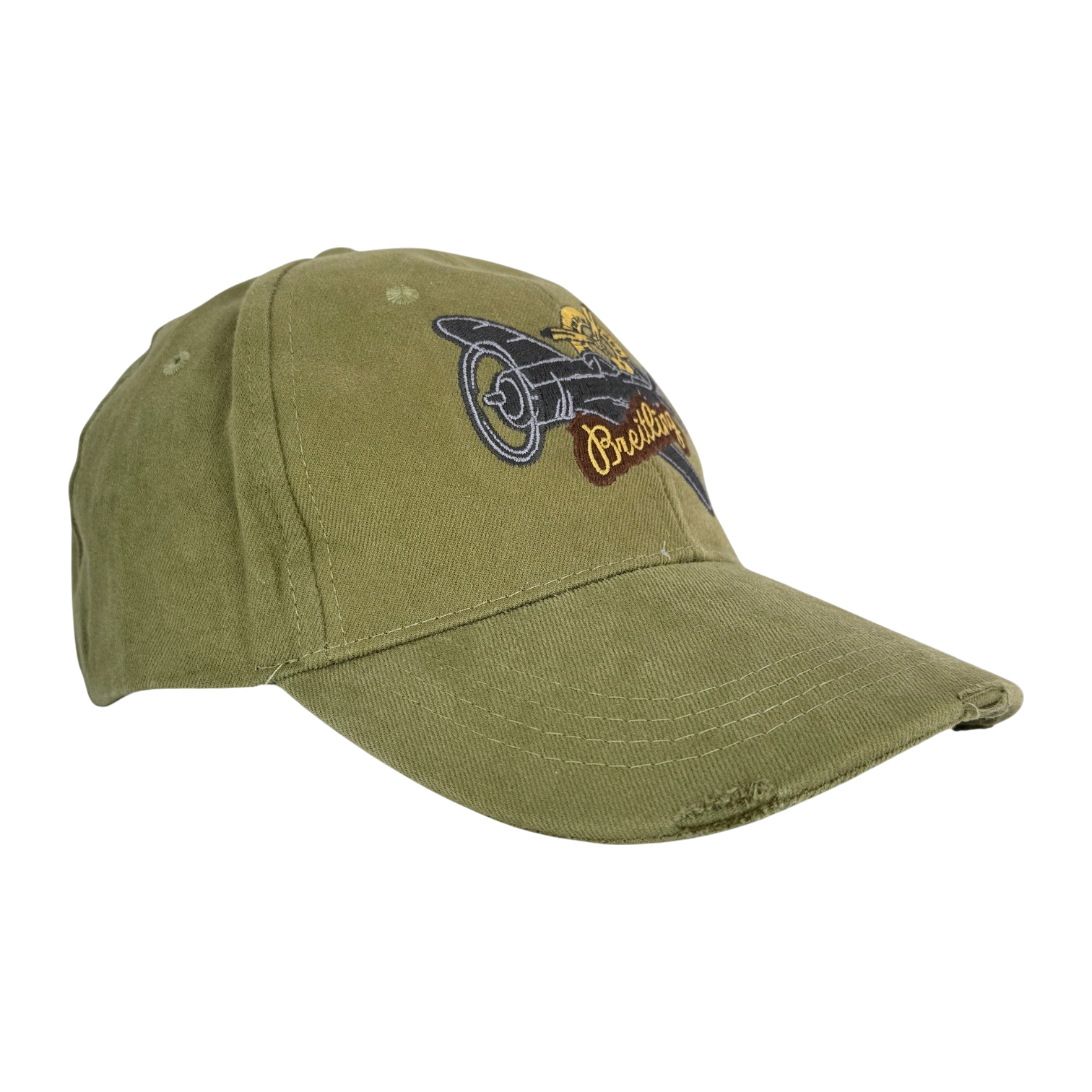 Breitling Cap Golf Mütze Kappe Khakigrün Baumwolle