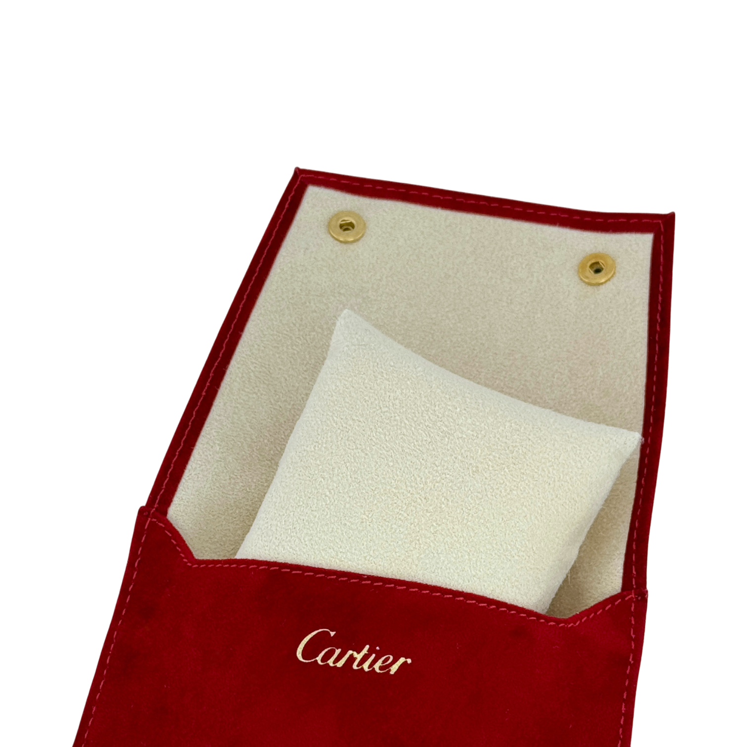 Cartier Uhrenetui Stoffetui Reiseetui Etui Rot service travel case pouch red