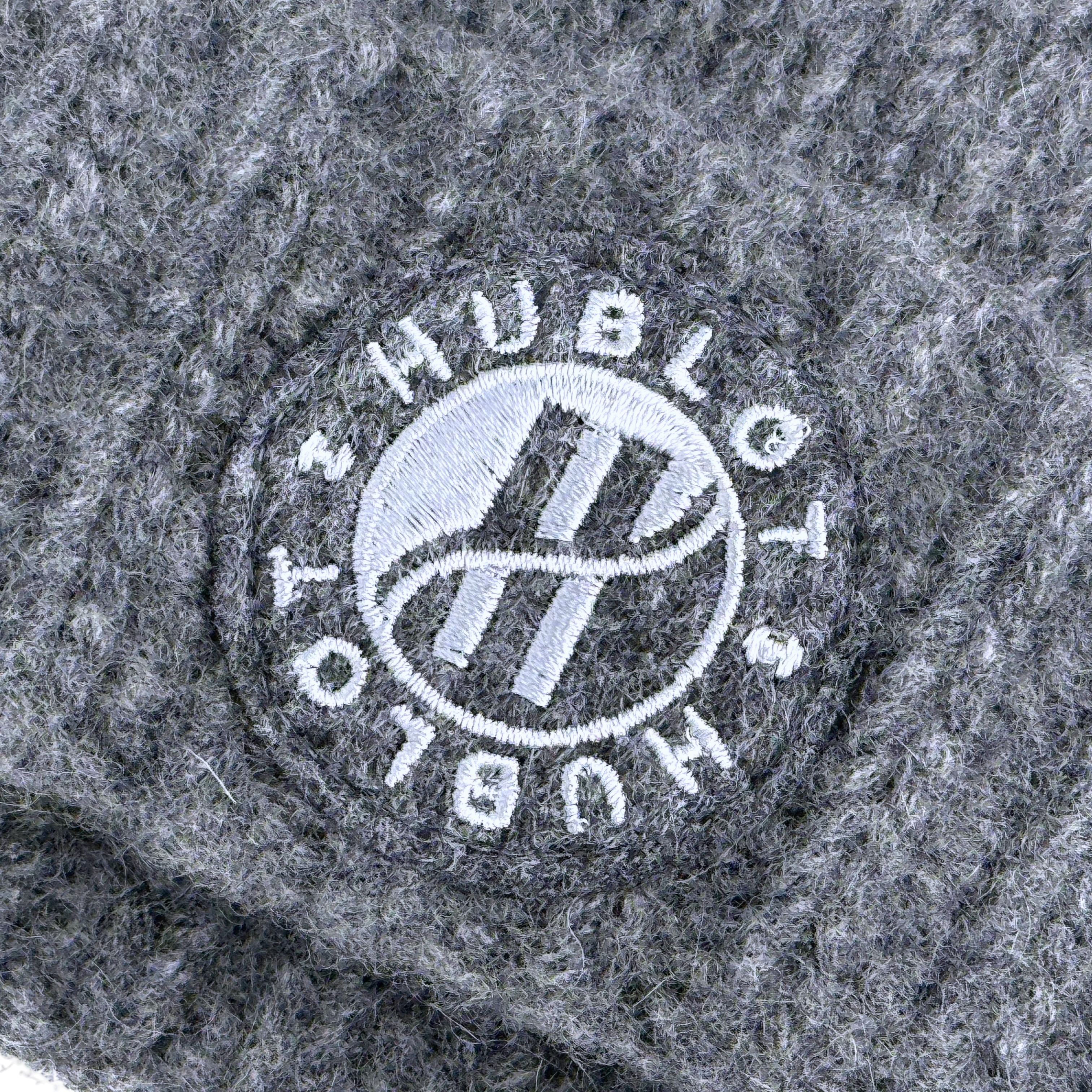 Hublot Mütze Beanie Strickmütze mit Umschlag Baumwolle, Kaschmir Grau