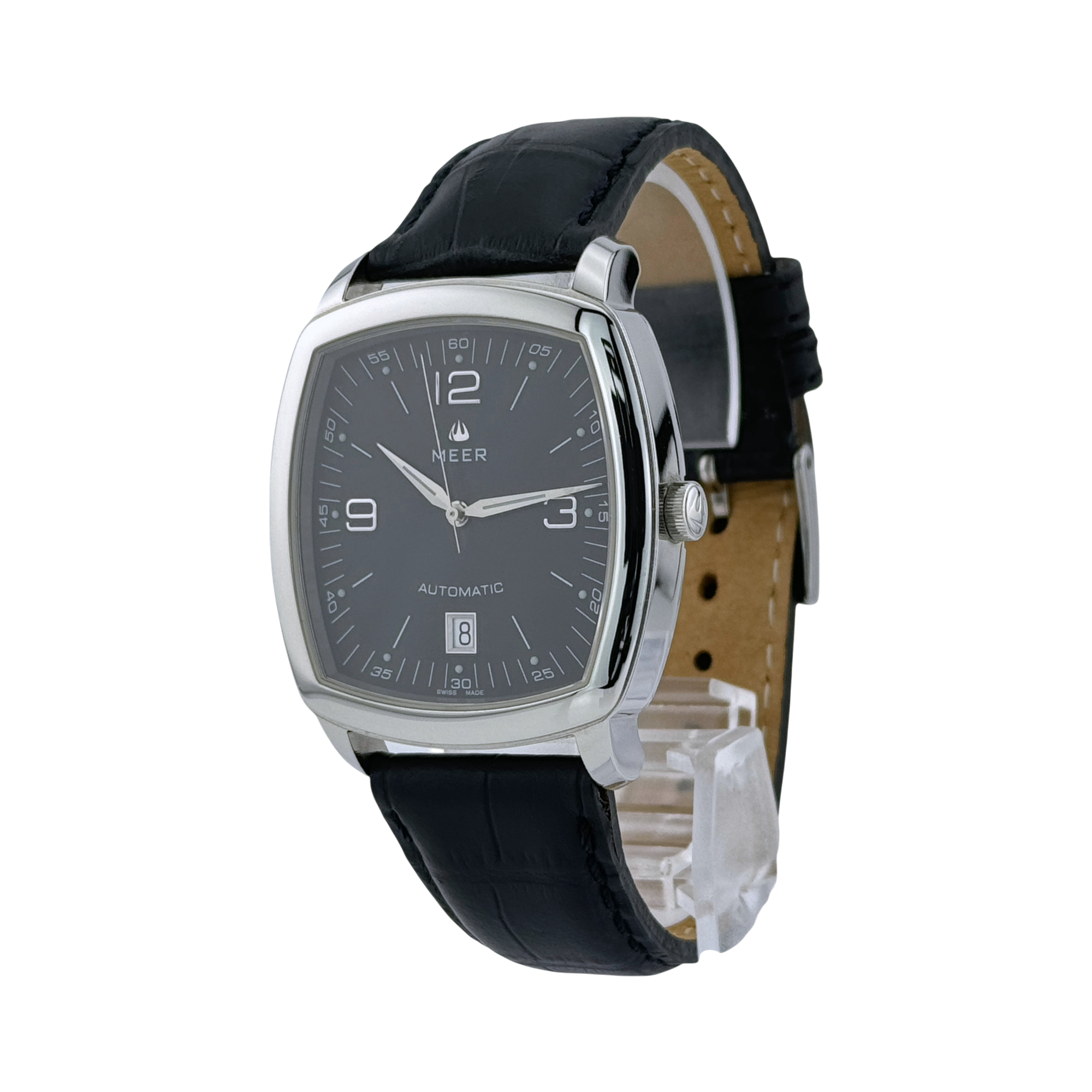 Meer Tarsis Automatik Herrenuhr Uhr Edelstahl Schwarz 38 mm