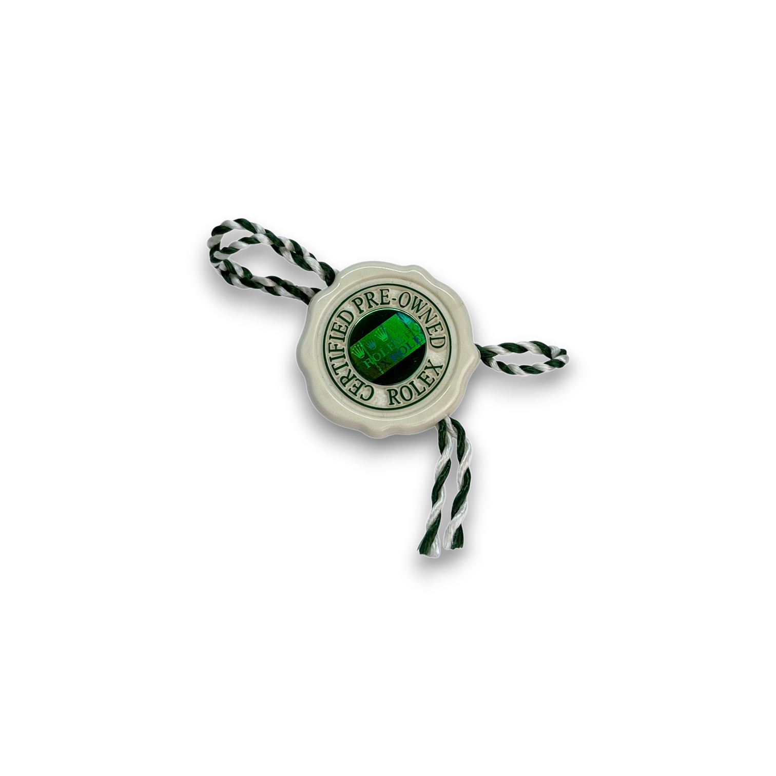 Rolex "Certified pre-owned" (CPO) Hang Tag Hologramm Siegel Weiß
