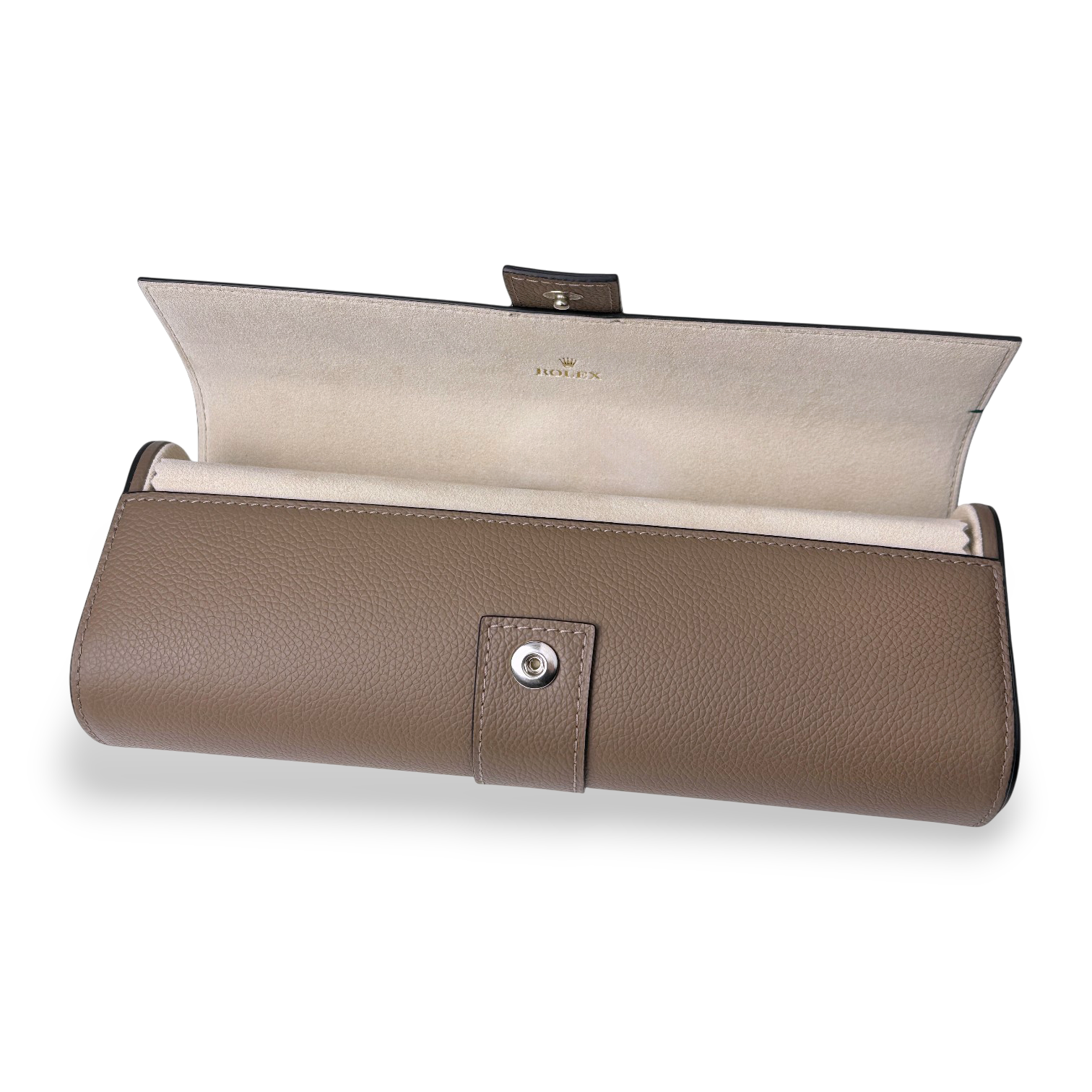 Rolex Uhrenrolle Uhrenetui Reiseetui mit Umkarton Beige für 1 - 5 Uhren