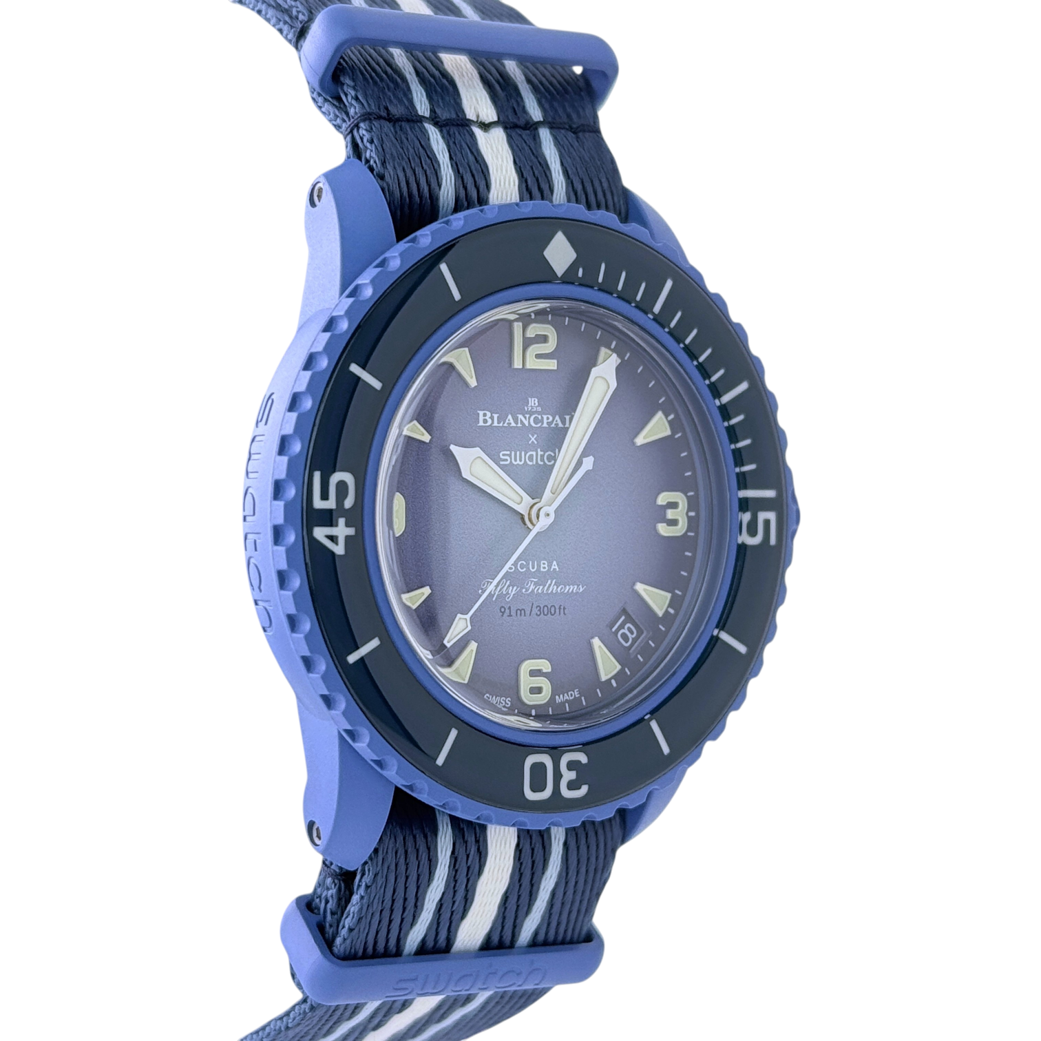 Swatch x Blancpain Scuba Fifty Fathoms Atlantic Ocean Armbanduhr SO35A100