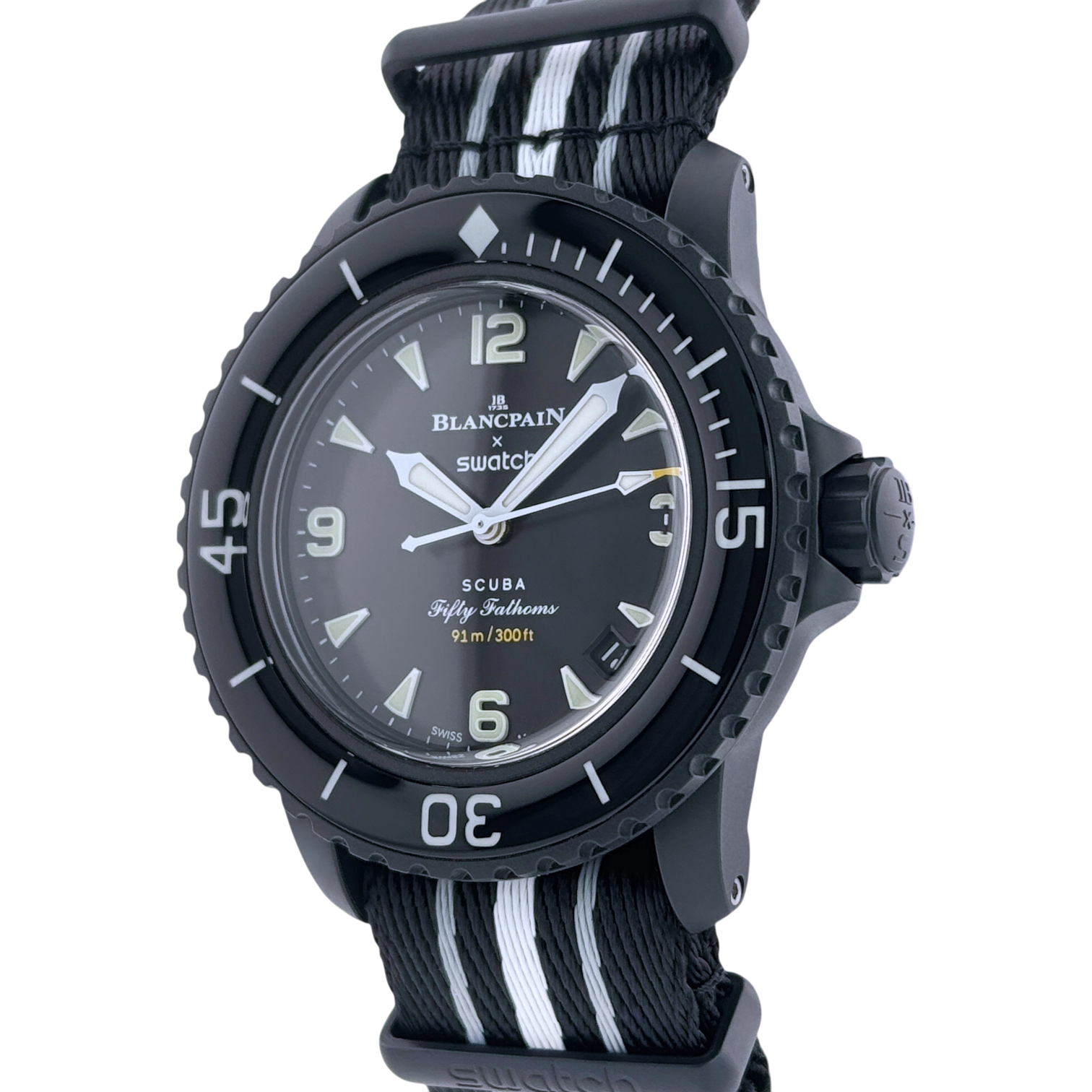 Swatch x Blancpain Scuba Fifty Fathoms Ocean of Storms Armbanduhr SO35B400