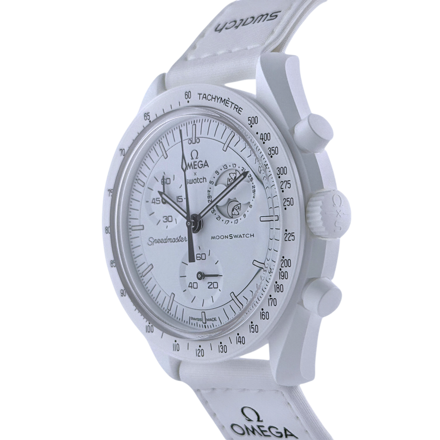 Swatch x Omega MoonSwatch mission to the Moonphase Full Moon 'Snoopy' SO33W700