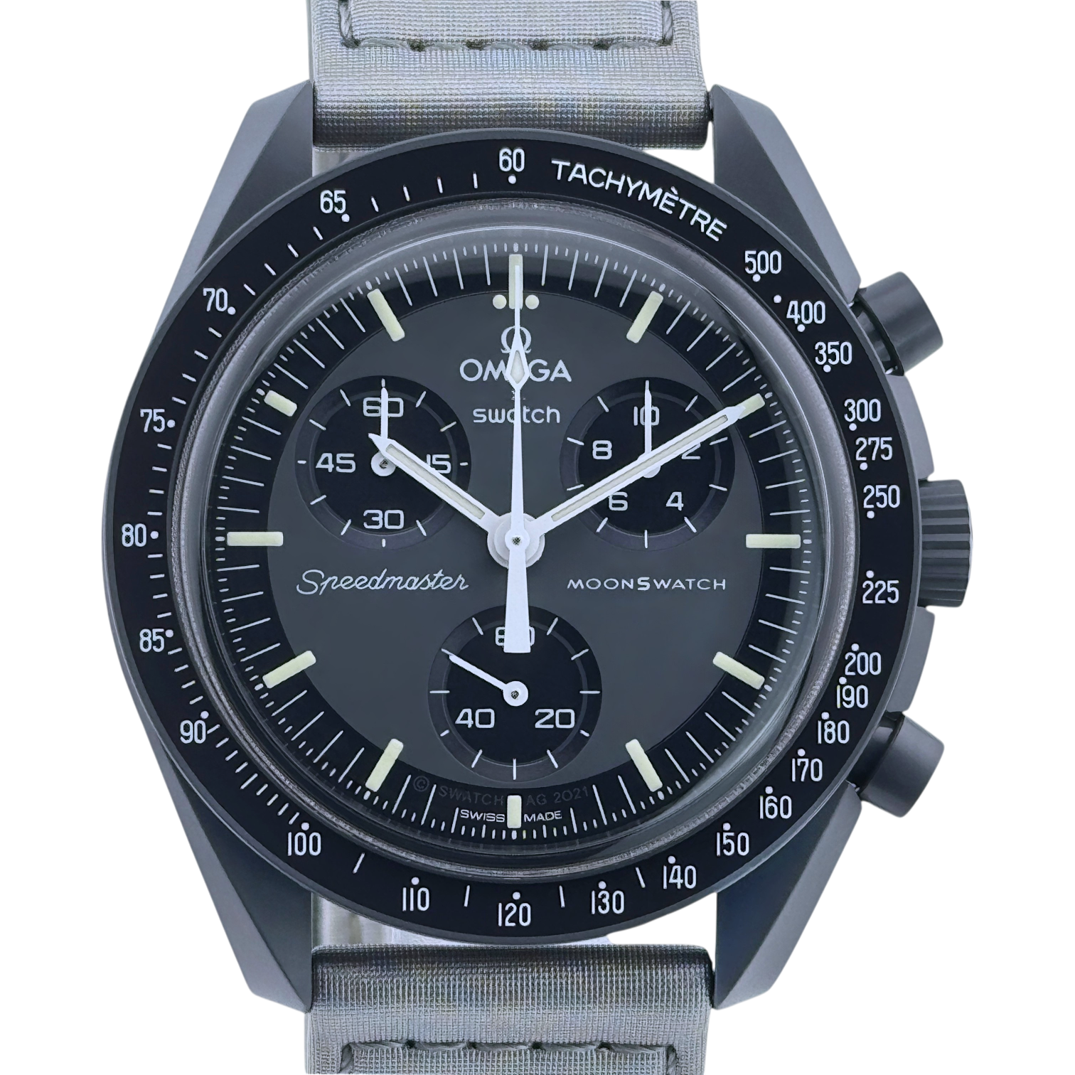 Swatch x Omega MoonSwatch Mission to Mercury Armbanduhr 42 mm Ref. SO33A100