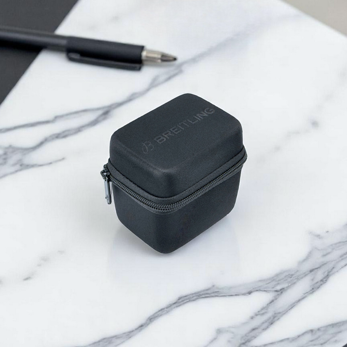 Breitling Uhrenetui Reiseetui Reisebox Etui Schwarz service travel case pouch