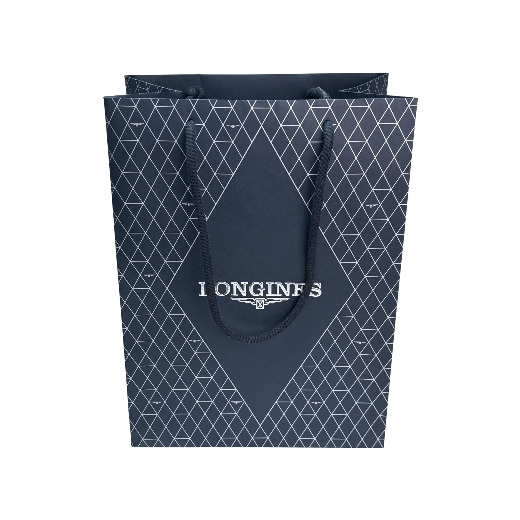 Longines Papier Tasche Tüte Verkaufstasche Tragetasche Blau