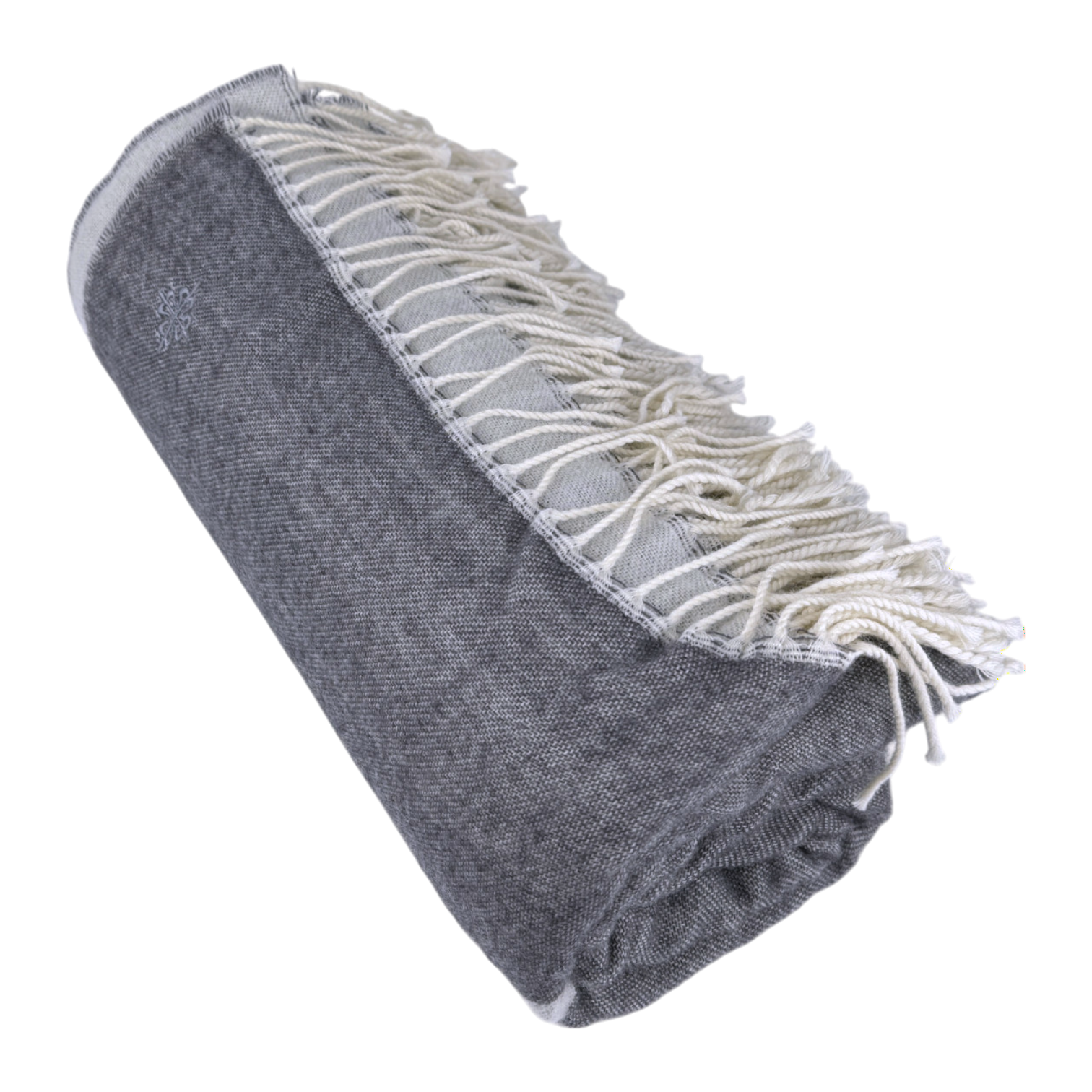 Patek Philippe Wohndecke Couchdecke Decke 100% Schurwolle Grau blanket gray