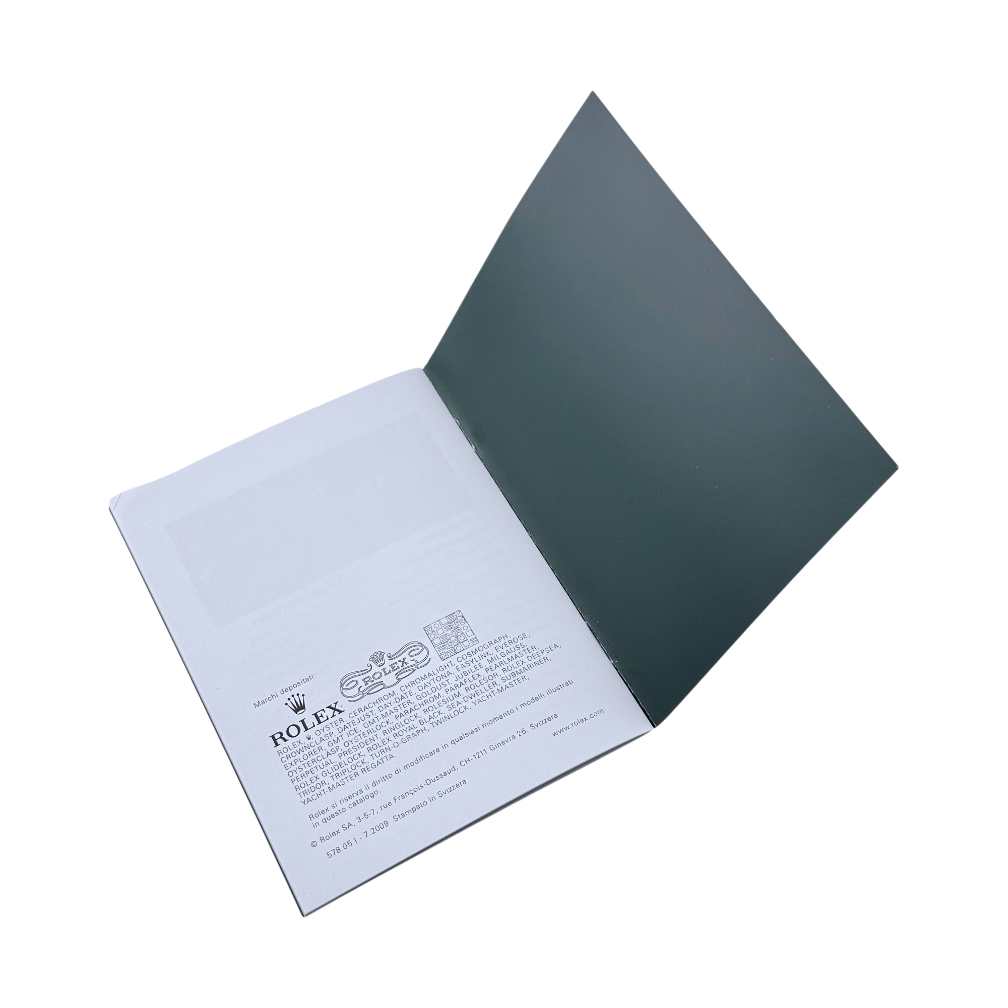 Rolex Oyster Perpetual (Date) Handbuch Anleitung booklet Italienisch 578.05 2009