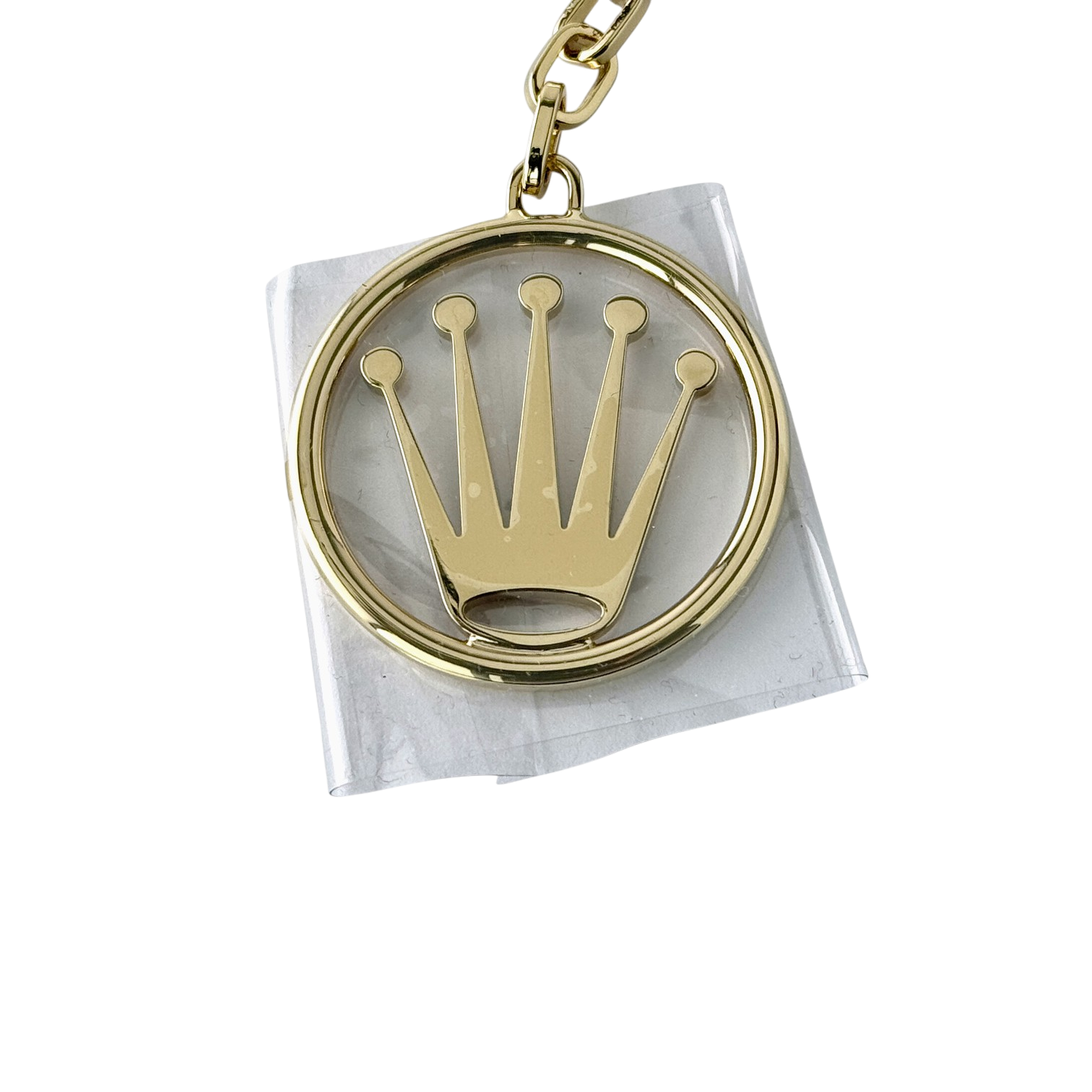 Rolex Schlüsselanhänger Edelstahl Anhänger in Gold keyring keychain key holder