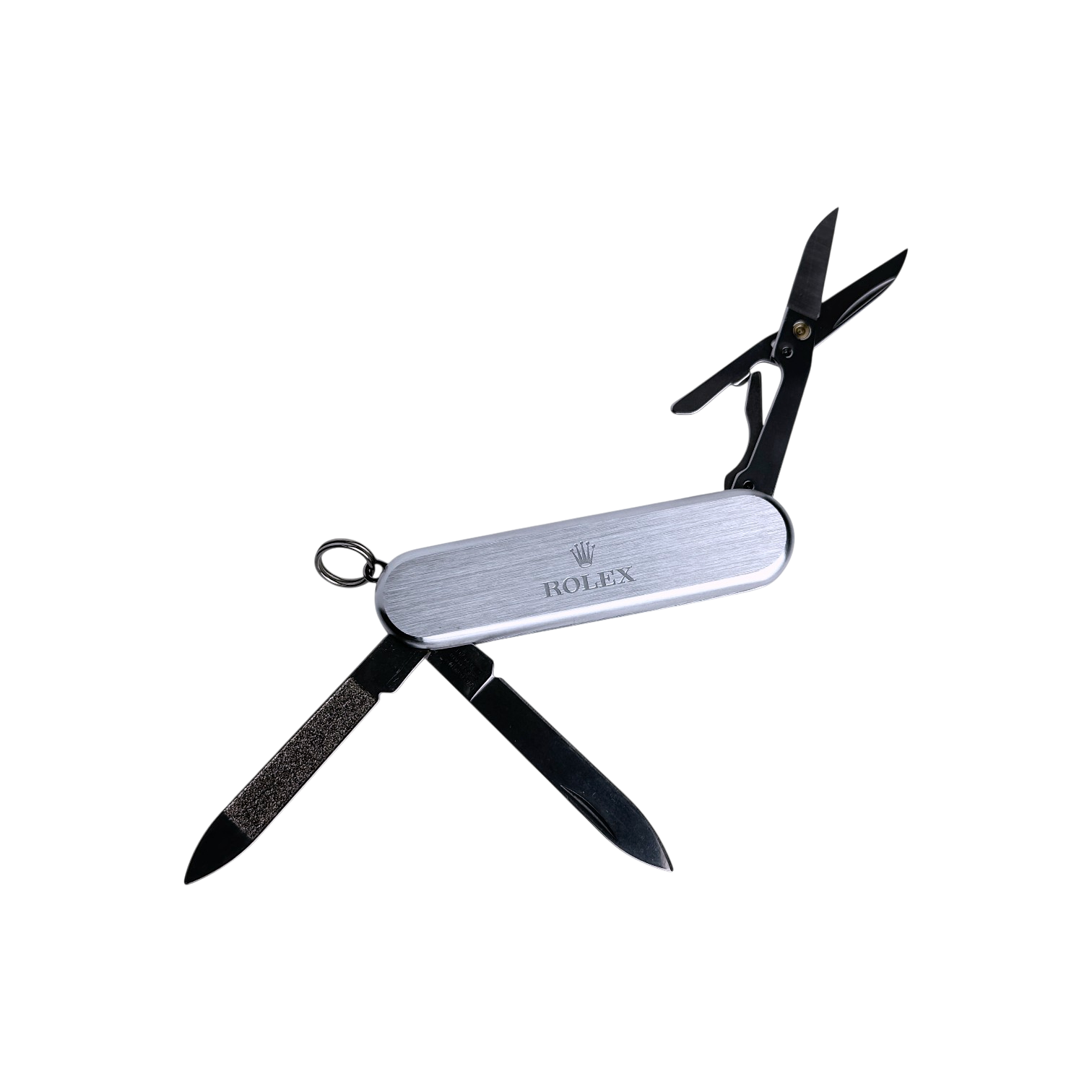 Rolex Taschenmesser Messer in Silber Edelstahl pocket knife in silver