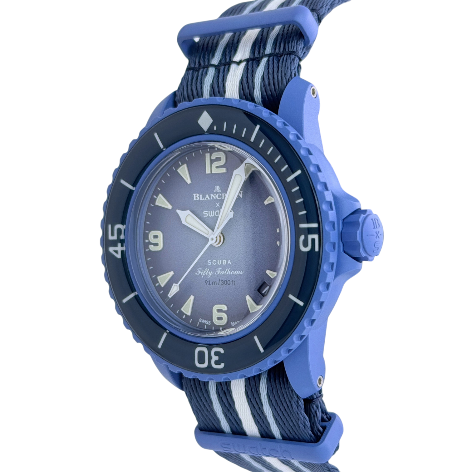 Swatch x Blancpain Scuba Fifty Fathoms Atlantic Ocean Armbanduhr SO35A100