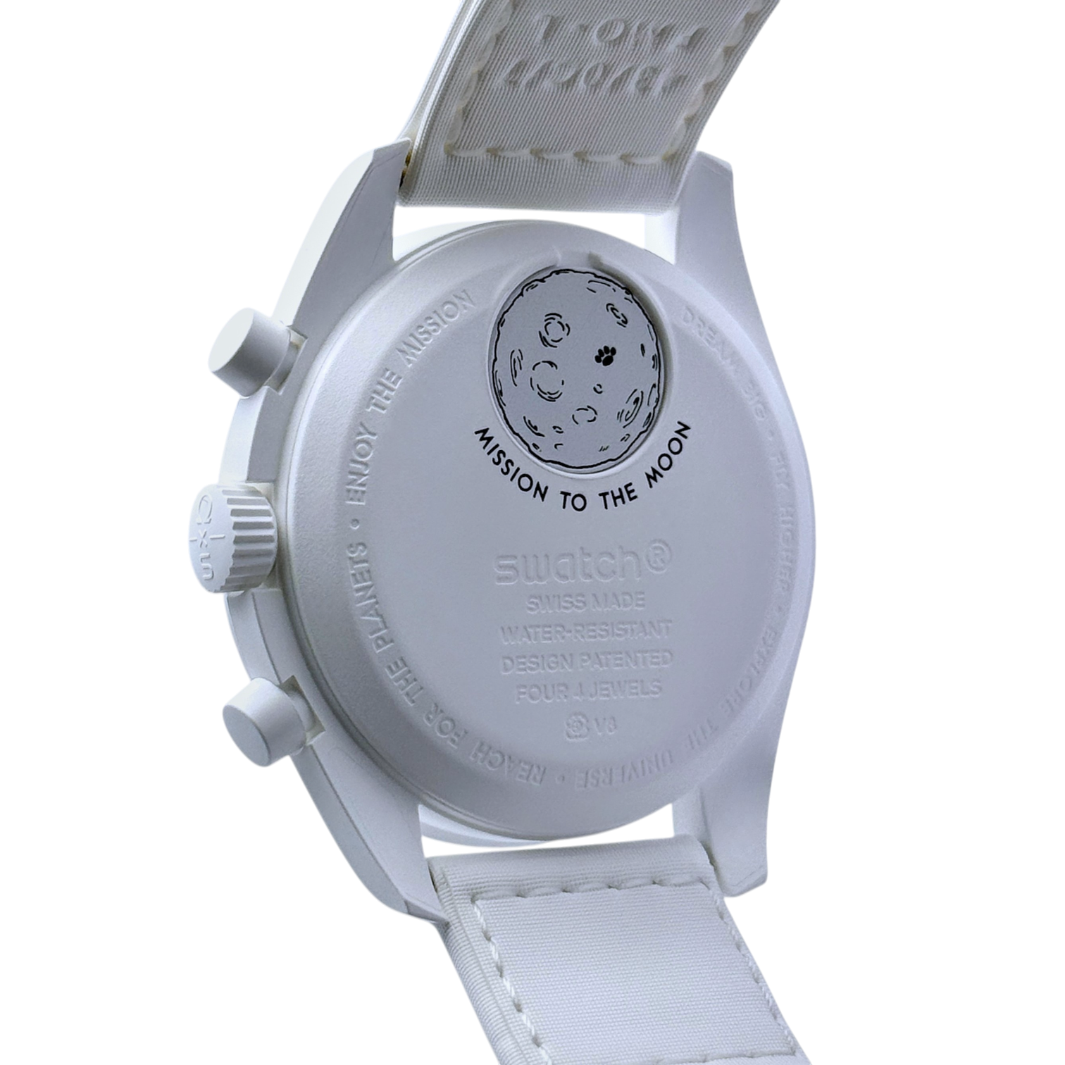 Swatch x Omega MoonSwatch mission to the Moonphase Full Moon 'Snoopy' SO33W700