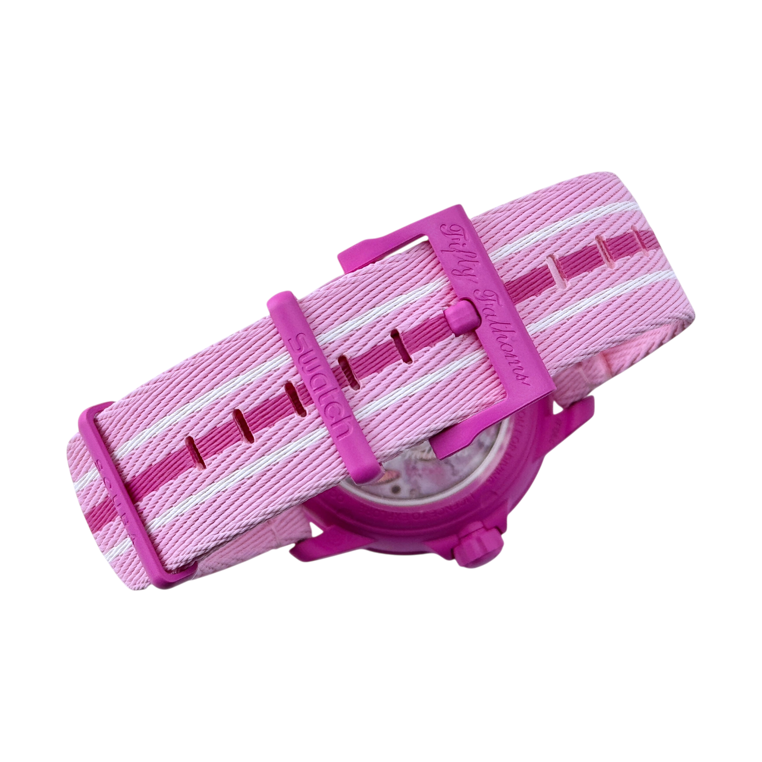 Swatch x Blancpain Scuba Fifty Fathoms Pink Ocean Armbanduhr Ref. SO35P400
