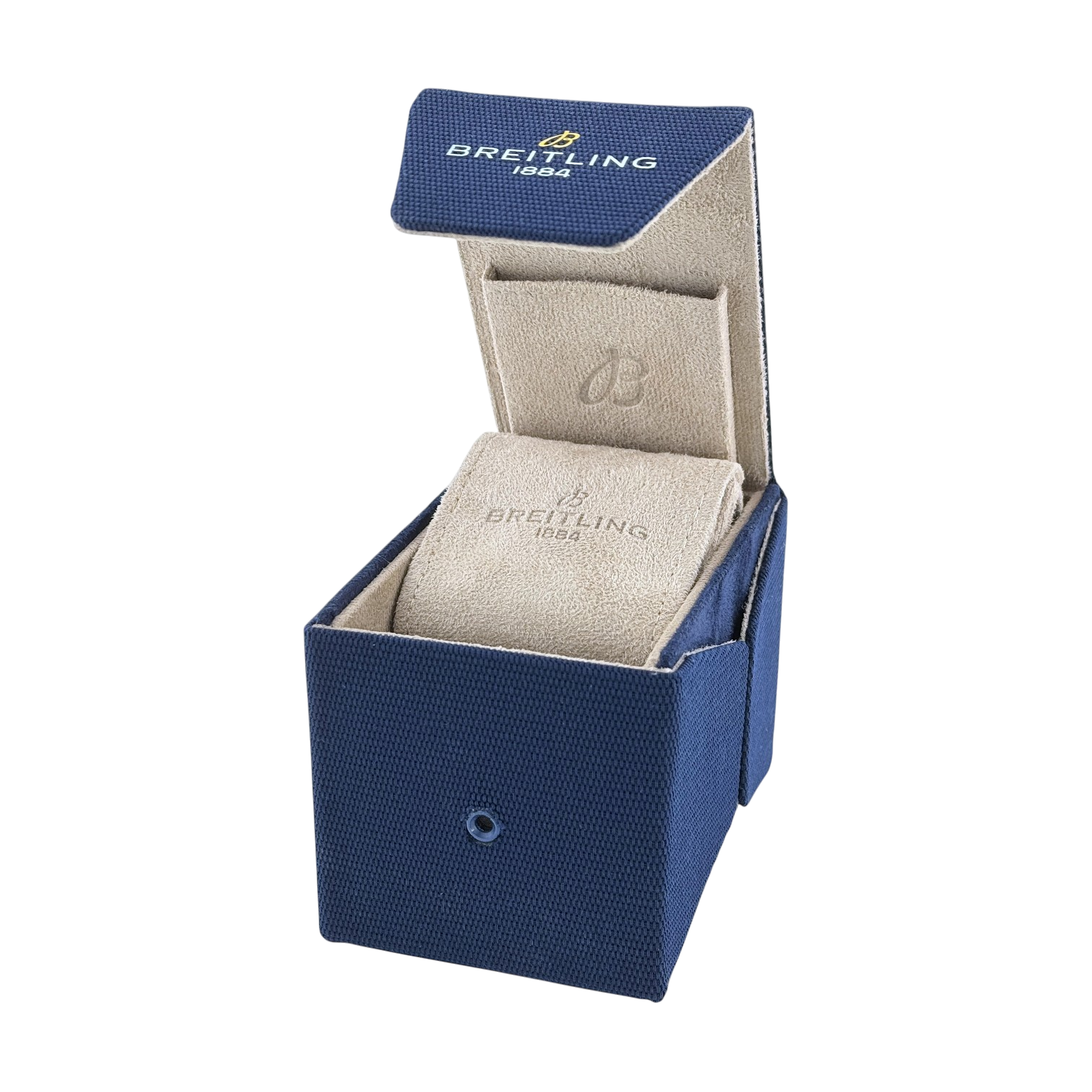 Breitling Box Uhrenbox Karton Reisebox Blau watch box blue