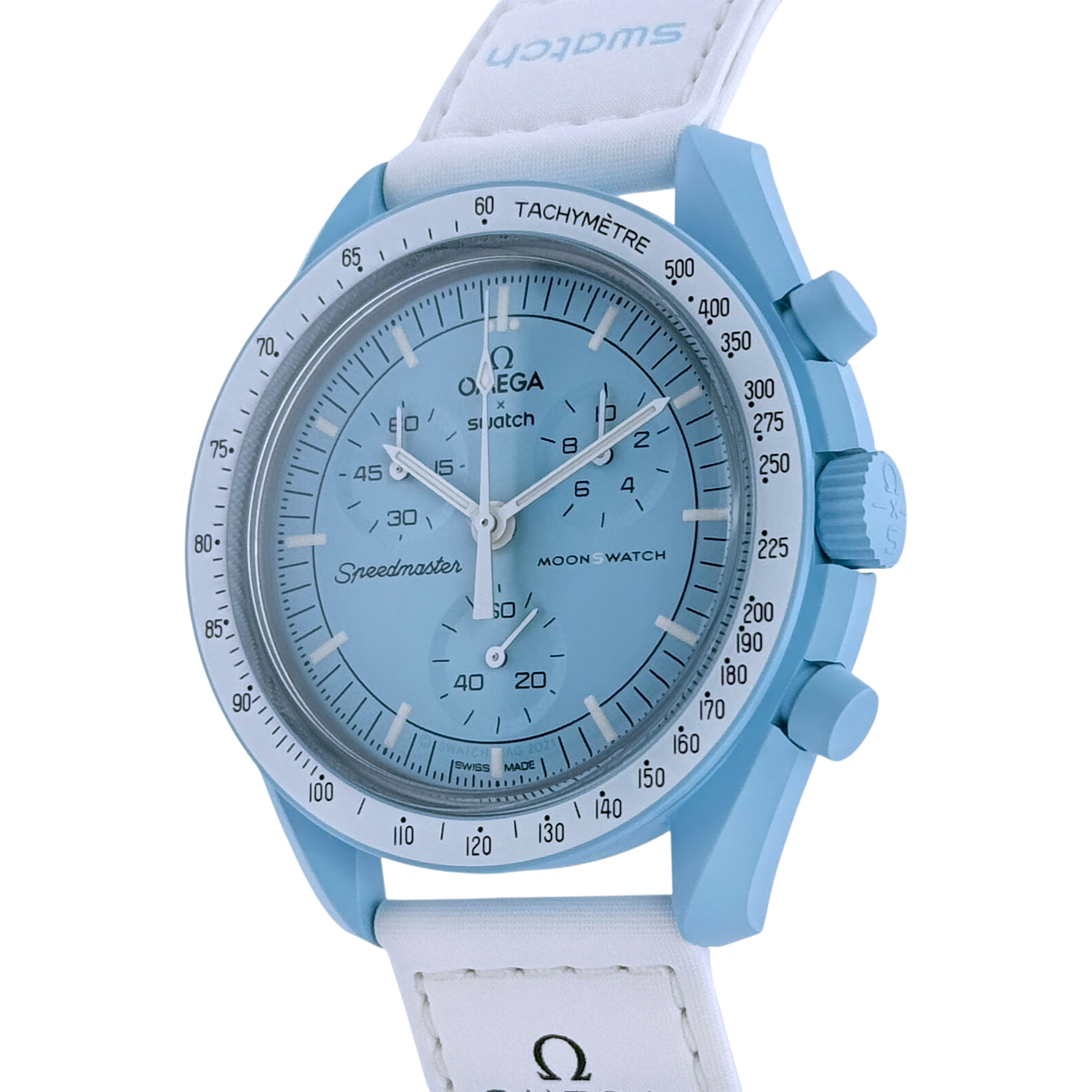 OMEGA X Swatch MoonSwatch Mission to Uranus Armbanduhr 42 mm Ref. SO33L100