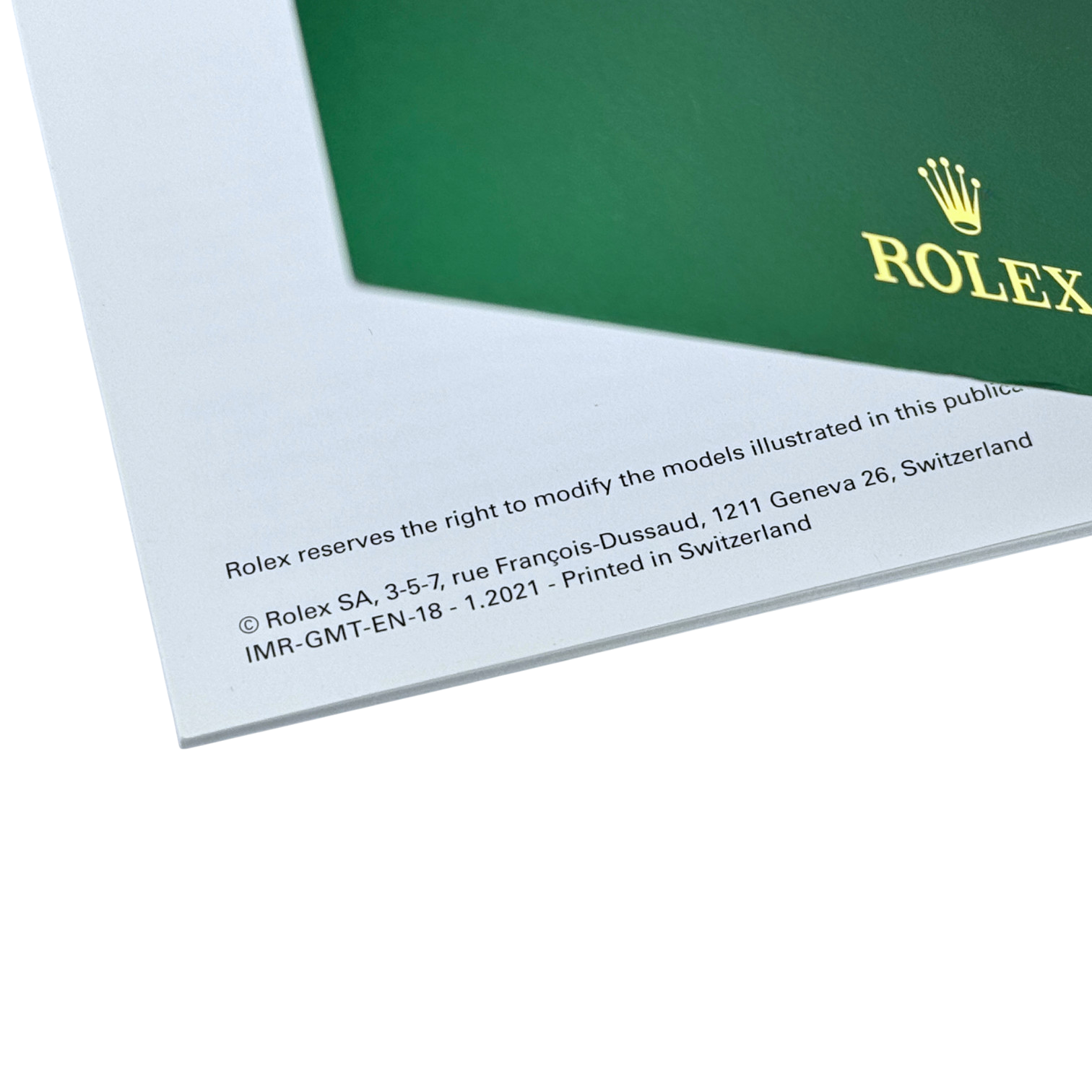 Rolex GMT-Master II Handbuch booklet Englisch IMR-GMT-EN-18 - 1.2021