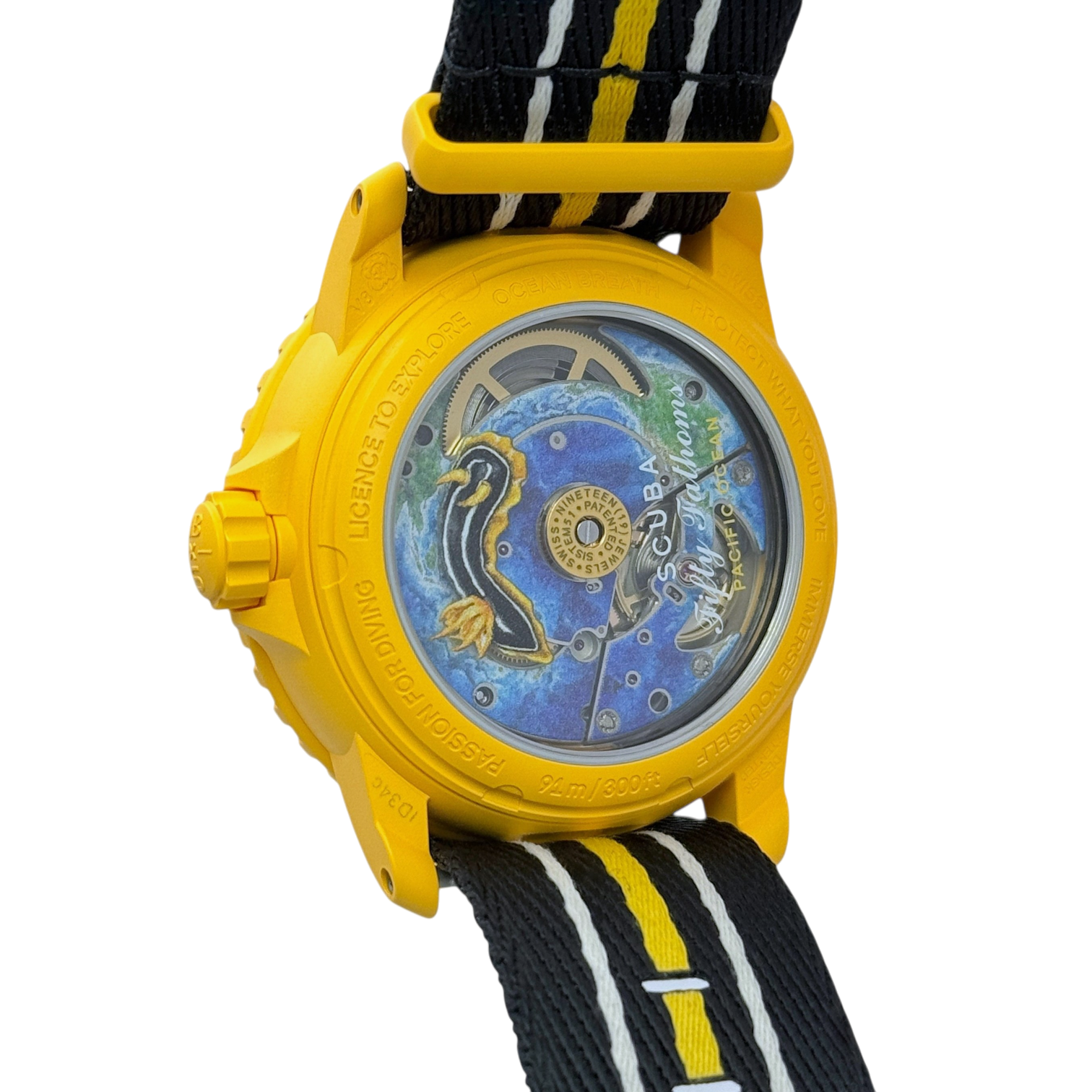 Swatch x Blancpain Scuba Fifty Fathoms Pacific Ocean Armbanduhr SO35P100C