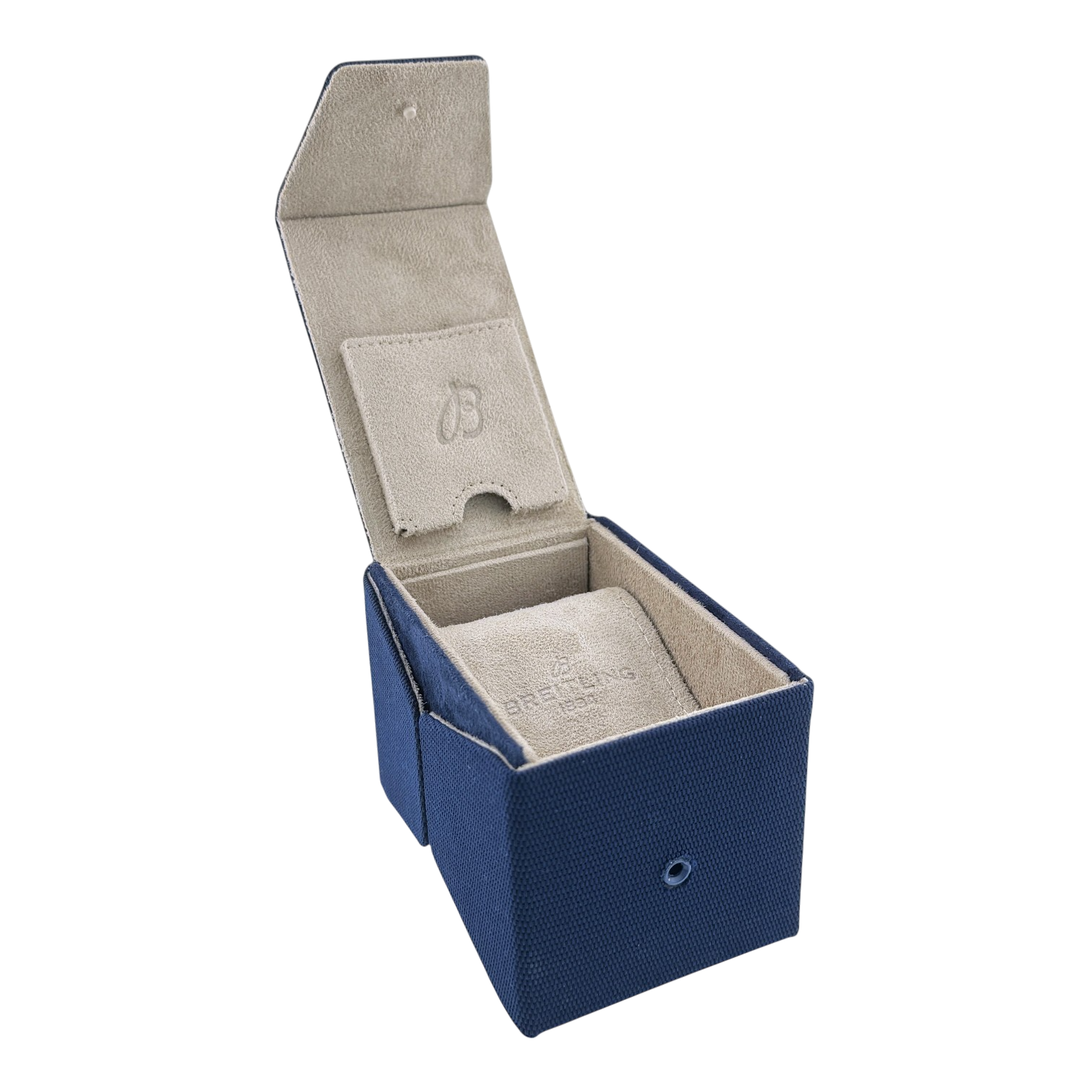 Breitling Box Uhrenbox Karton Reisebox Blau watch box blue