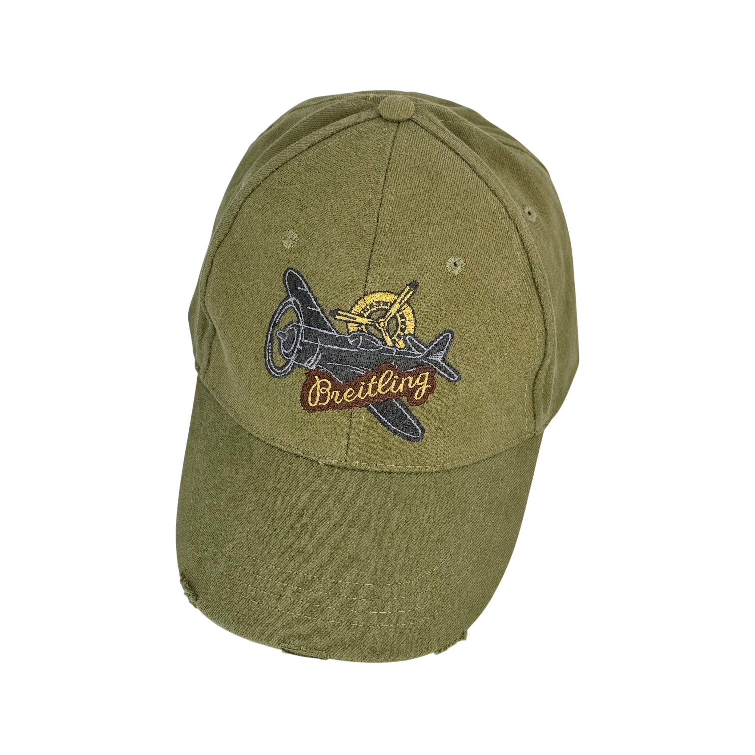 Breitling Cap Golf Mütze Kappe Khakigrün Baumwolle