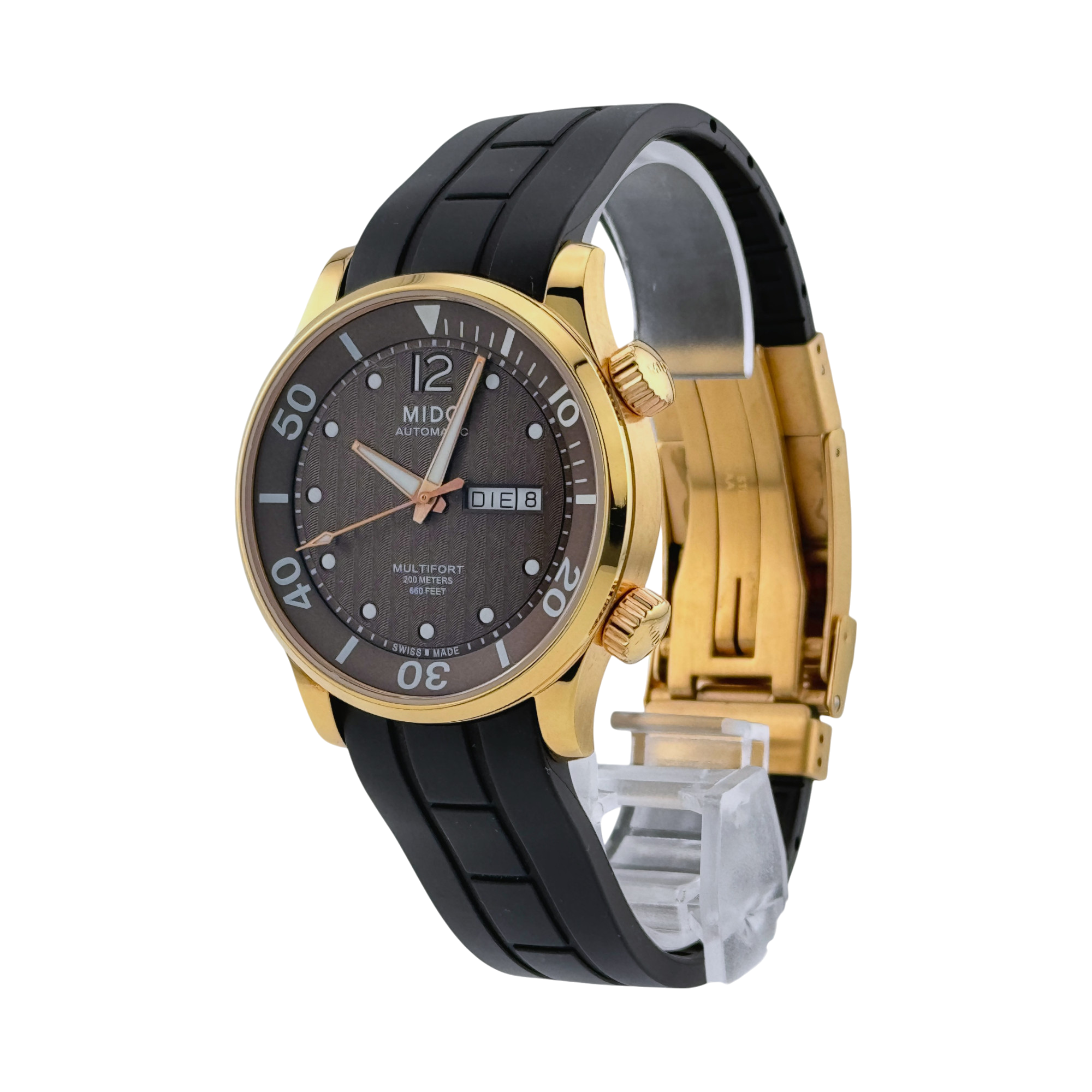 Mido Multifort 42 mm Herrenuhr Uhr Automatik Edelstahl Gold watch Ref. M005930 A