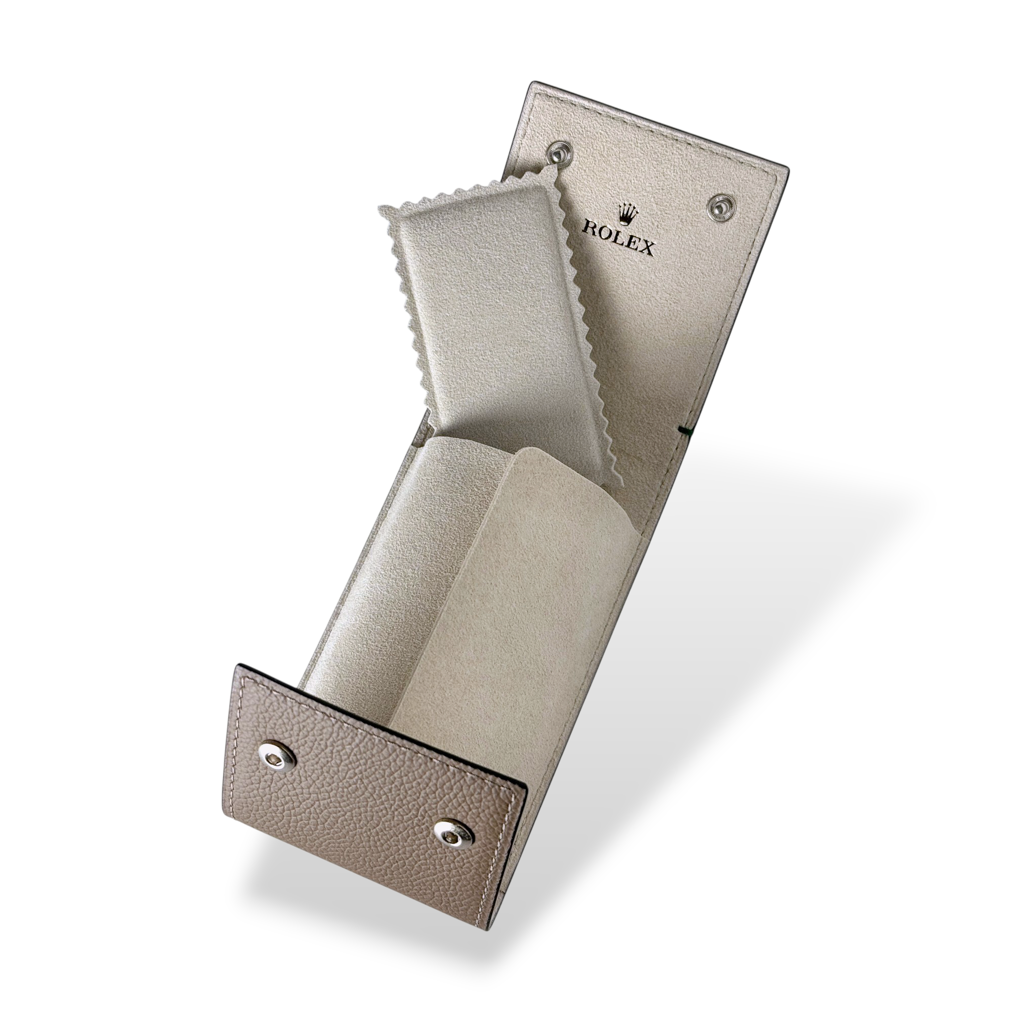 Rolex Uhrenetui Beige mit Umkarton Reiseetui Etui travel pouch