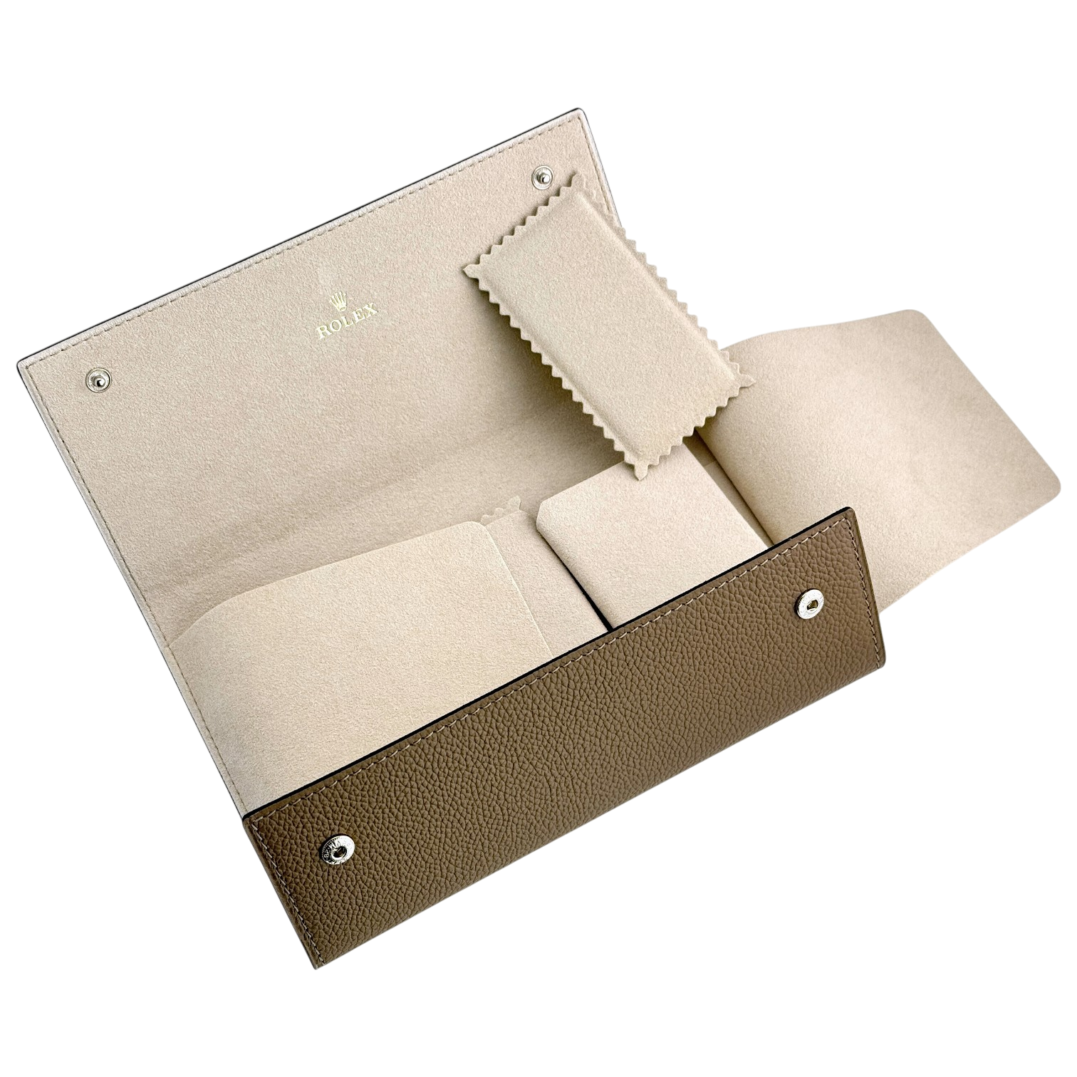 Rolex Uhrenetui Etui Reiseetui mit Umkarton Beige für 1 - 3 Uhren