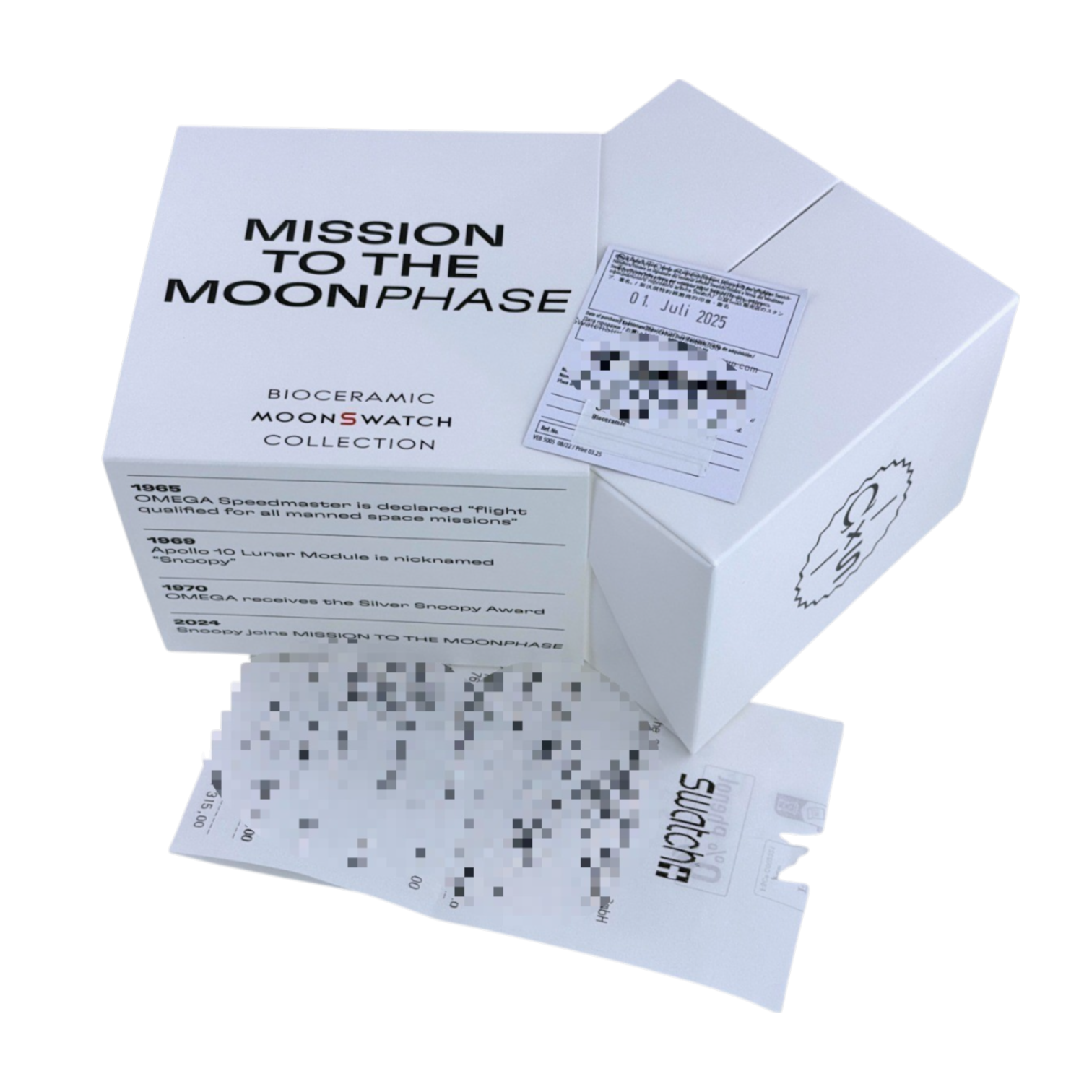 Swatch x Omega MoonSwatch mission to the Moonphase Full Moon 'Snoopy' SO33W700